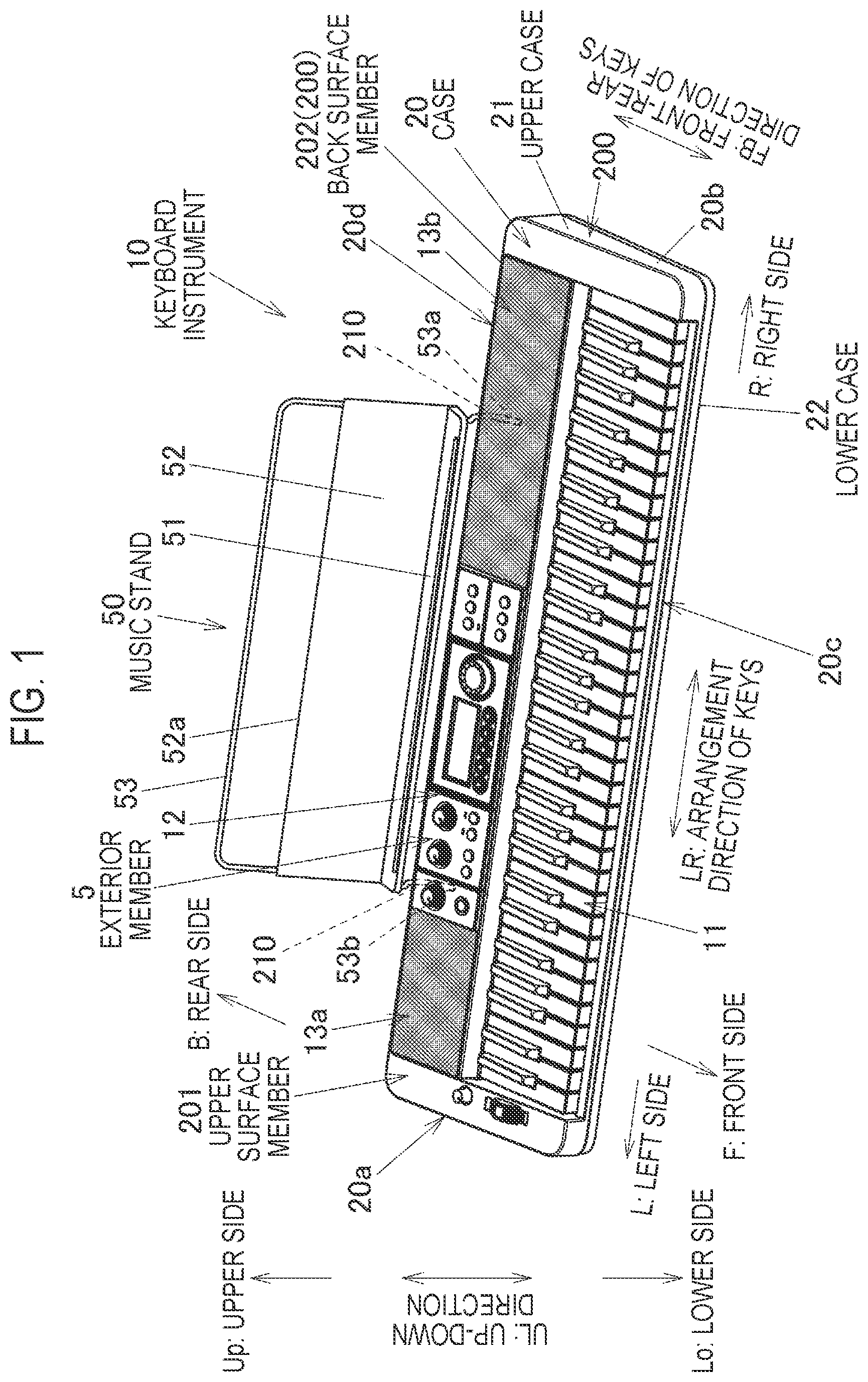 Patent US12315481 — Keyboard instrument — Figure 1