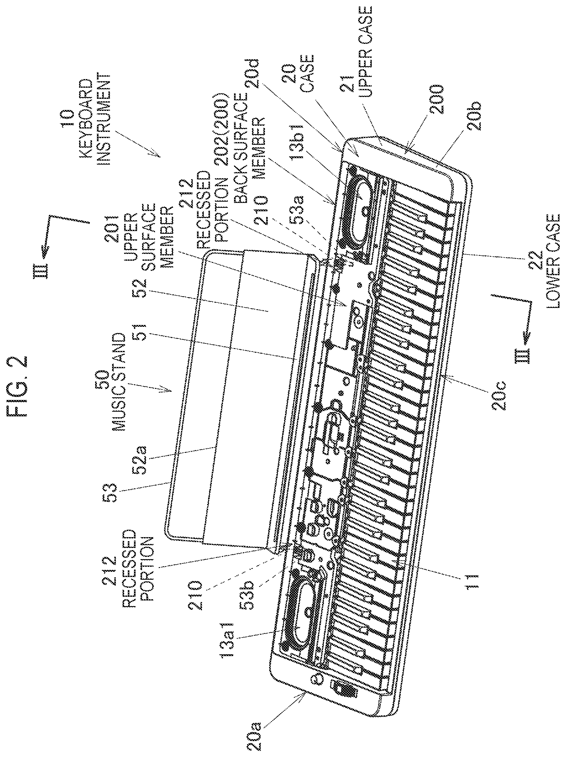 Patent US12315481 Figure 2 – Keyboard instrument