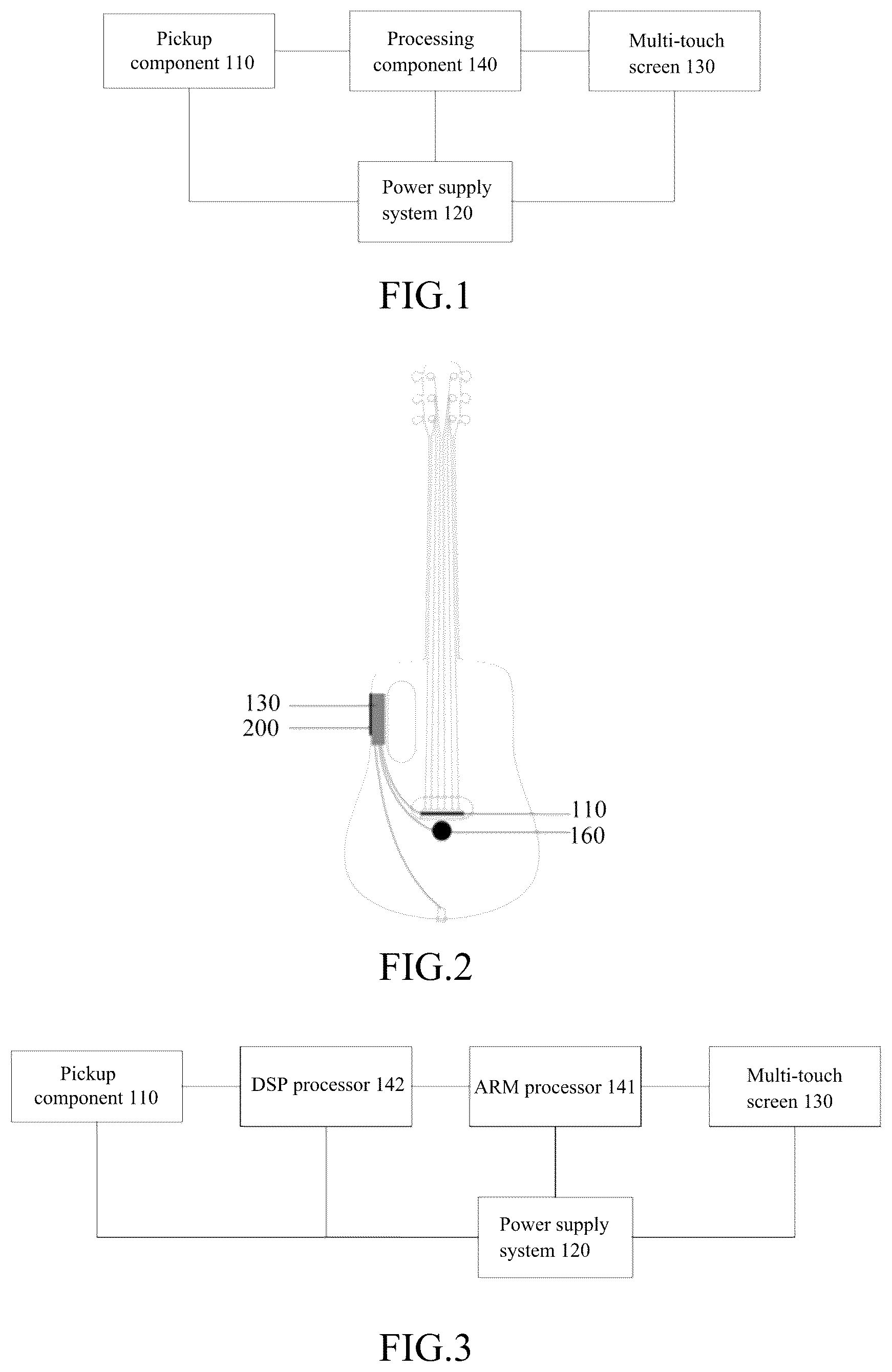 Patent US12315483 Figure 1 – Pickups for enhanced playability of musical instrument, stringed instrument with pickups, and method for controlling pickups