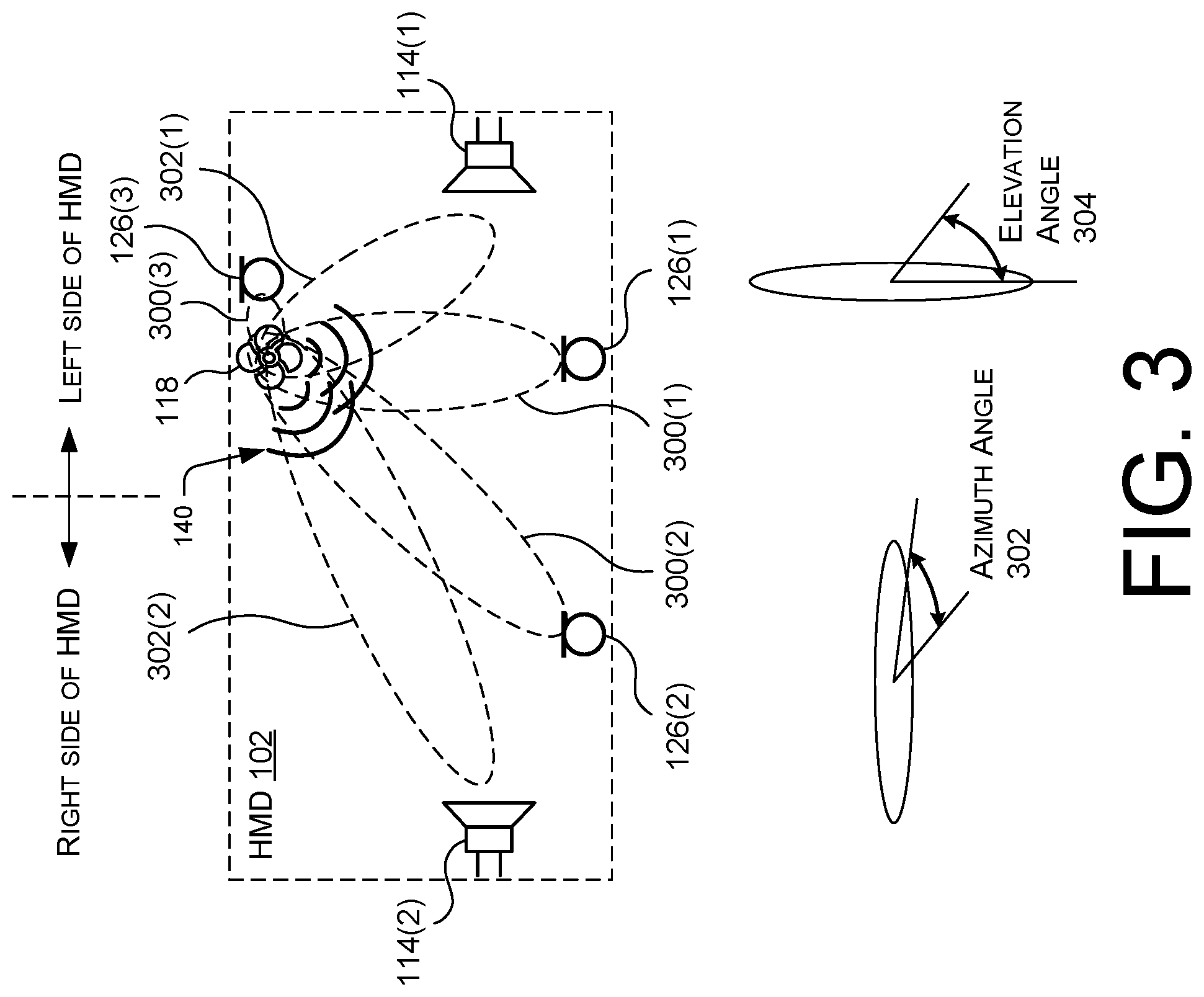 Patent US12315484 Figure 3 – Active reduction of fan noise in a head-mounted display