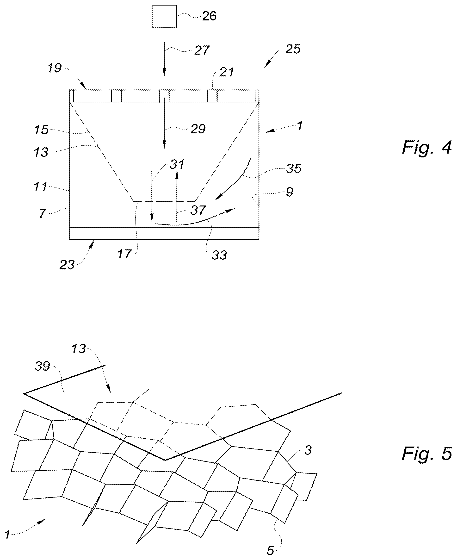 Patent US12315486 Figure 2 – Method for creating alveolar cores having open inner conical shapes