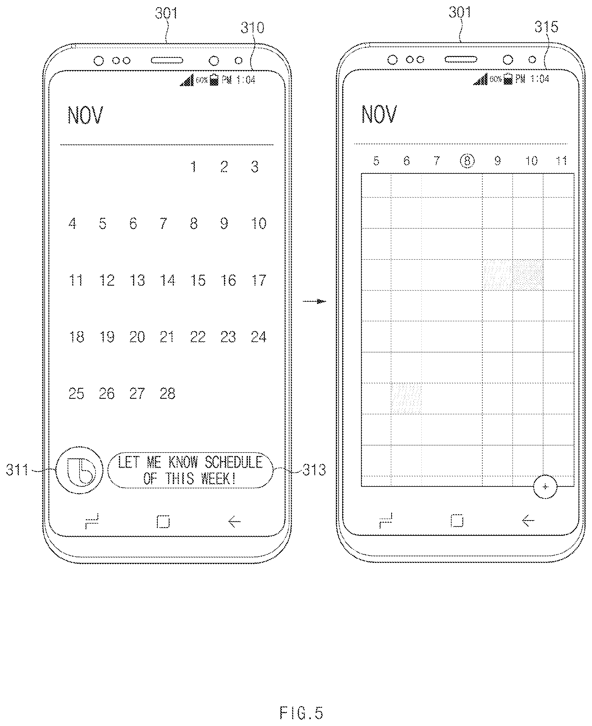 Patent US12315494 Figure 5 – Electronic device and operation method