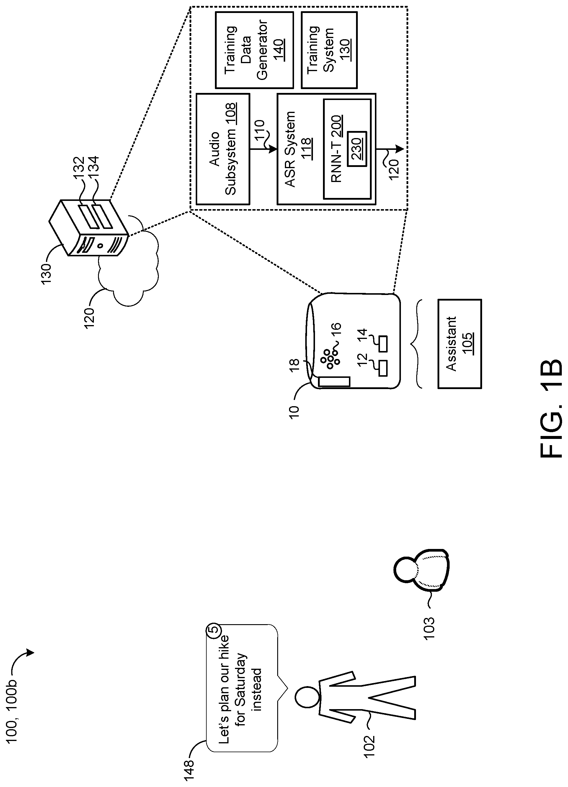 Patent US12315497 Figure 2 – Intended query detection using E2E modeling for continued conversation