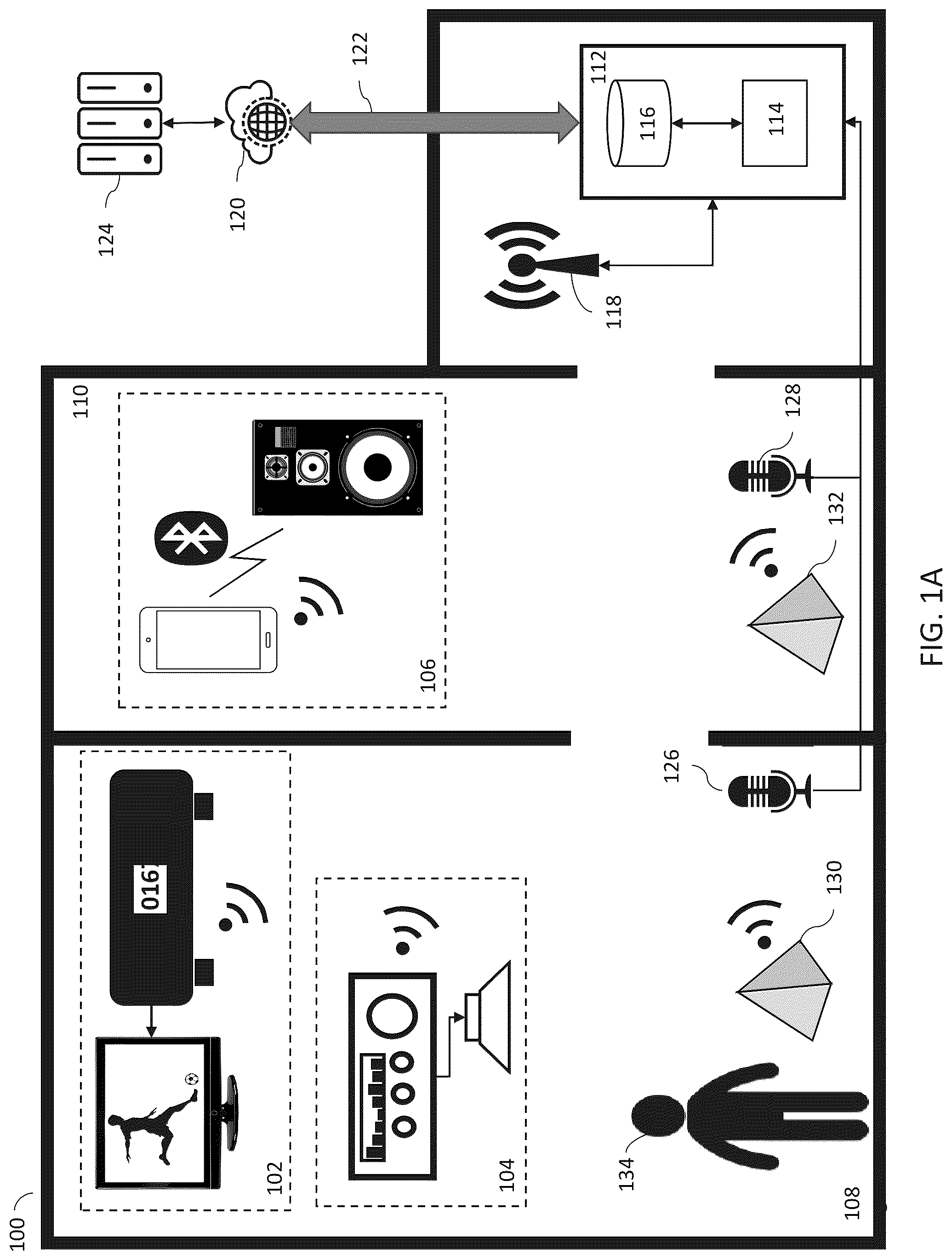 Patent US12315504 Figure 1 – System and method for controlling a media device to provide an improved sonic environment for the reception of a voice command