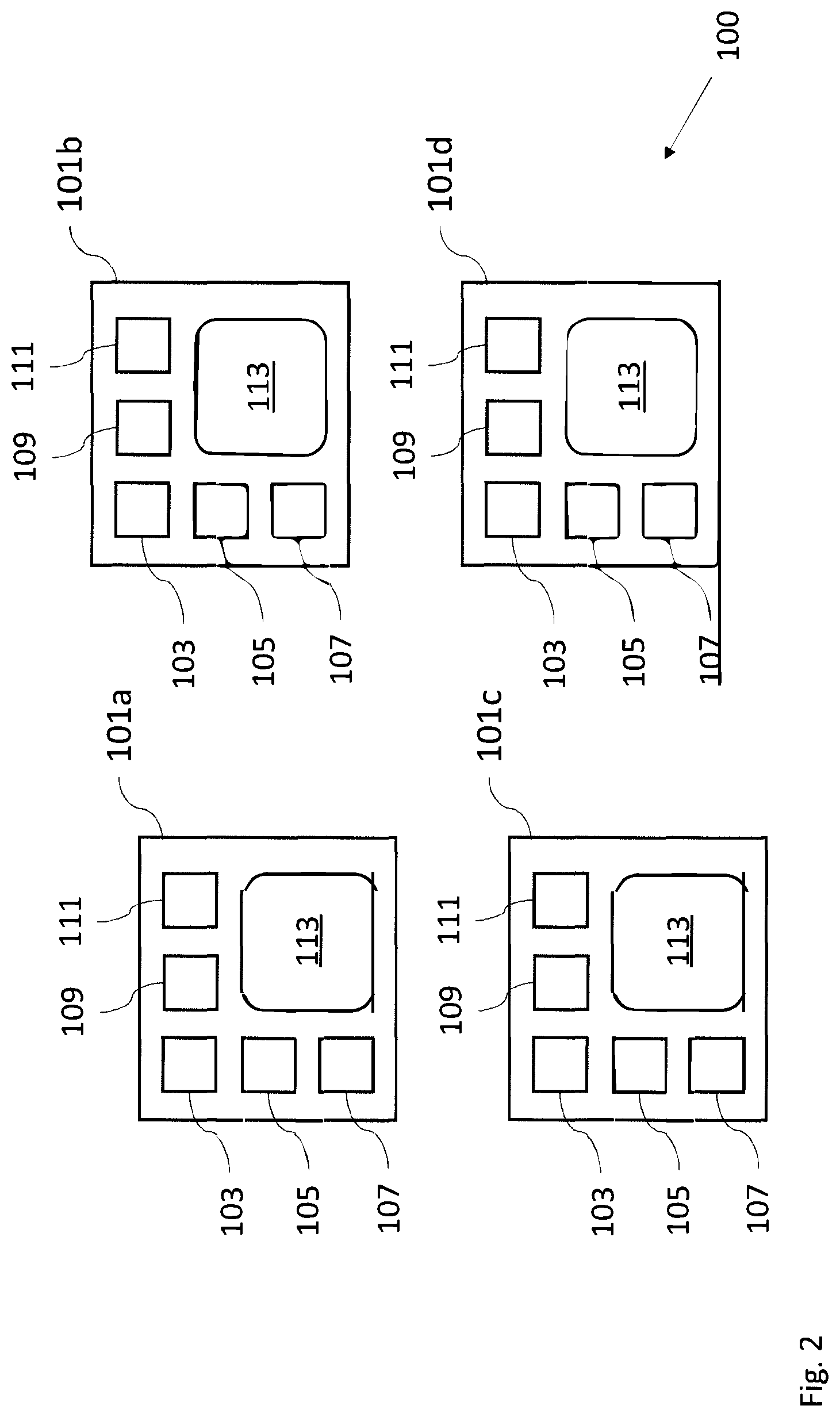 Patent US12315531 Figure 3 – Grid of luminaires