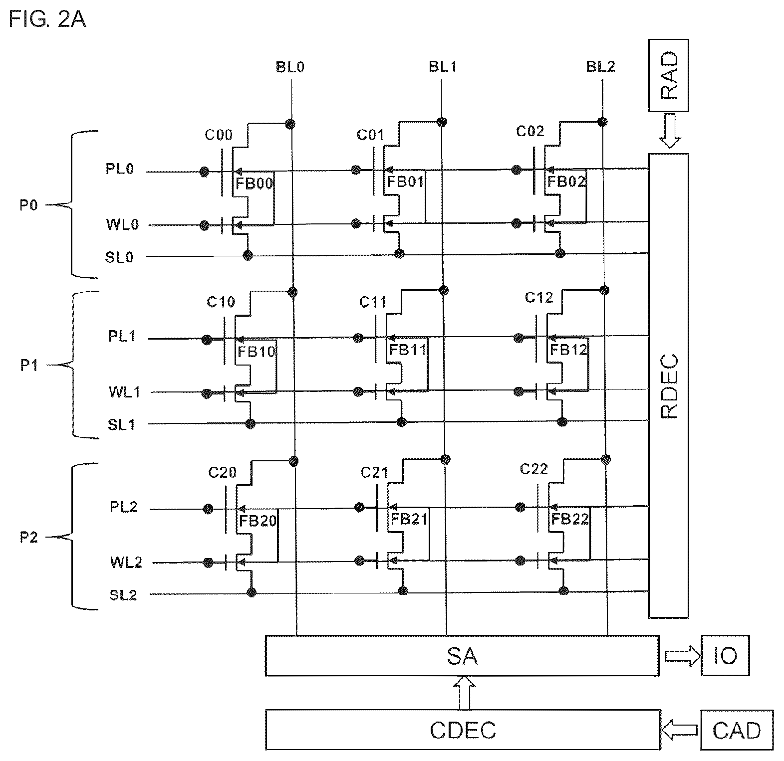 Patent US12315544 Figure 2 – Semiconductor-element-including memory device