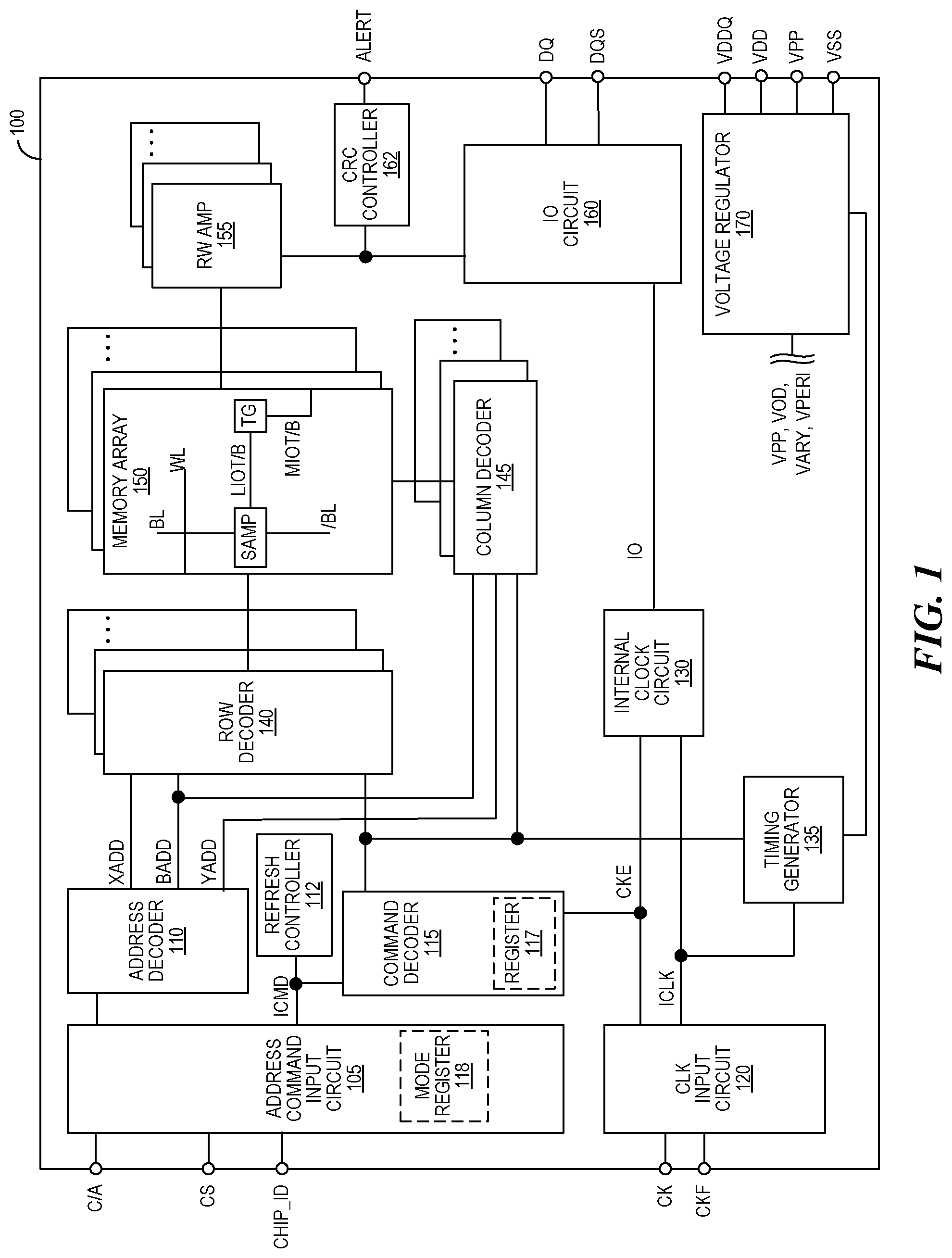 Patent US12315547 Figure 1 – Refresh operation in multi-die memory