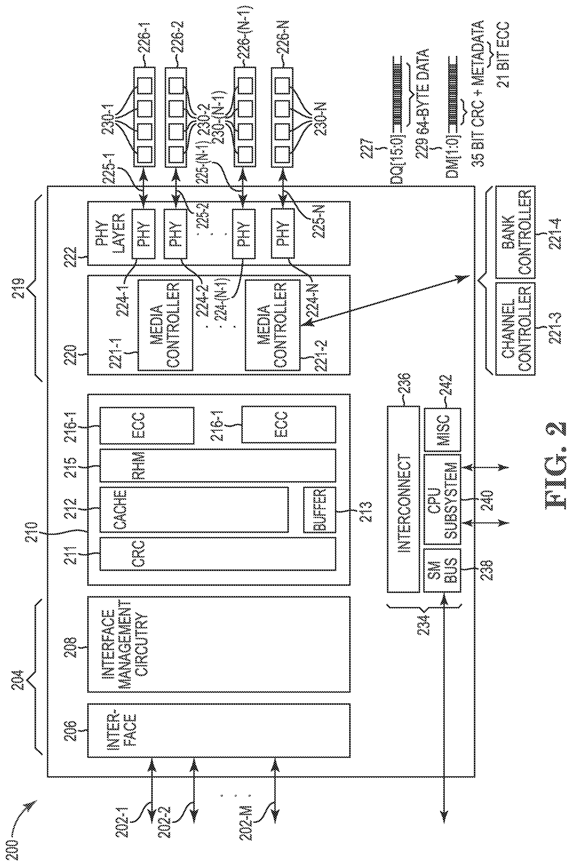 Patent US12315553 Figure 2 – Selectable row hammer mitigation
