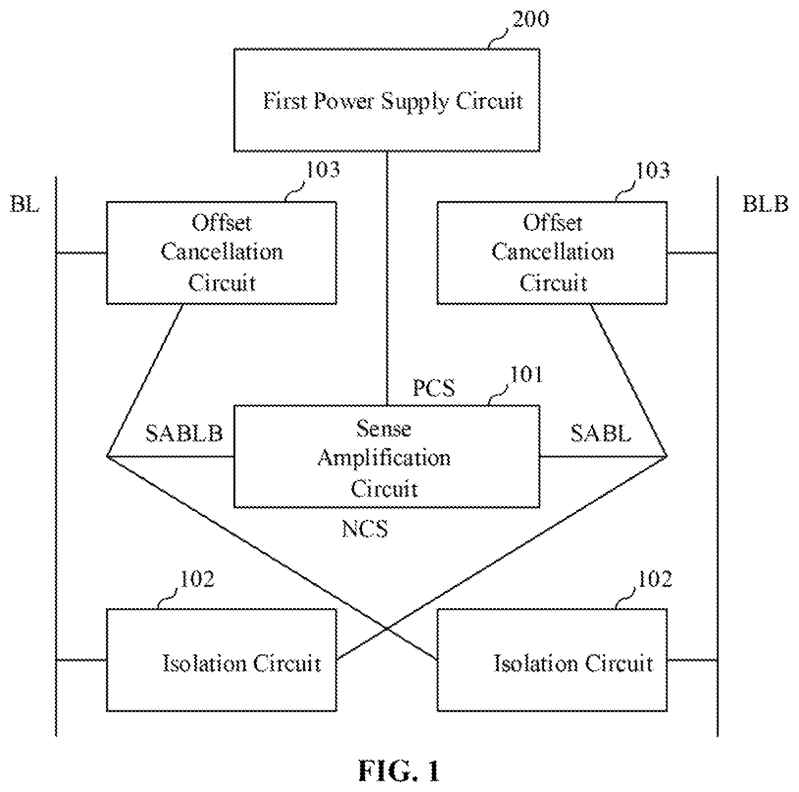 Patent US12315555 Figure 1 – Amplification circuit, control method, and memory