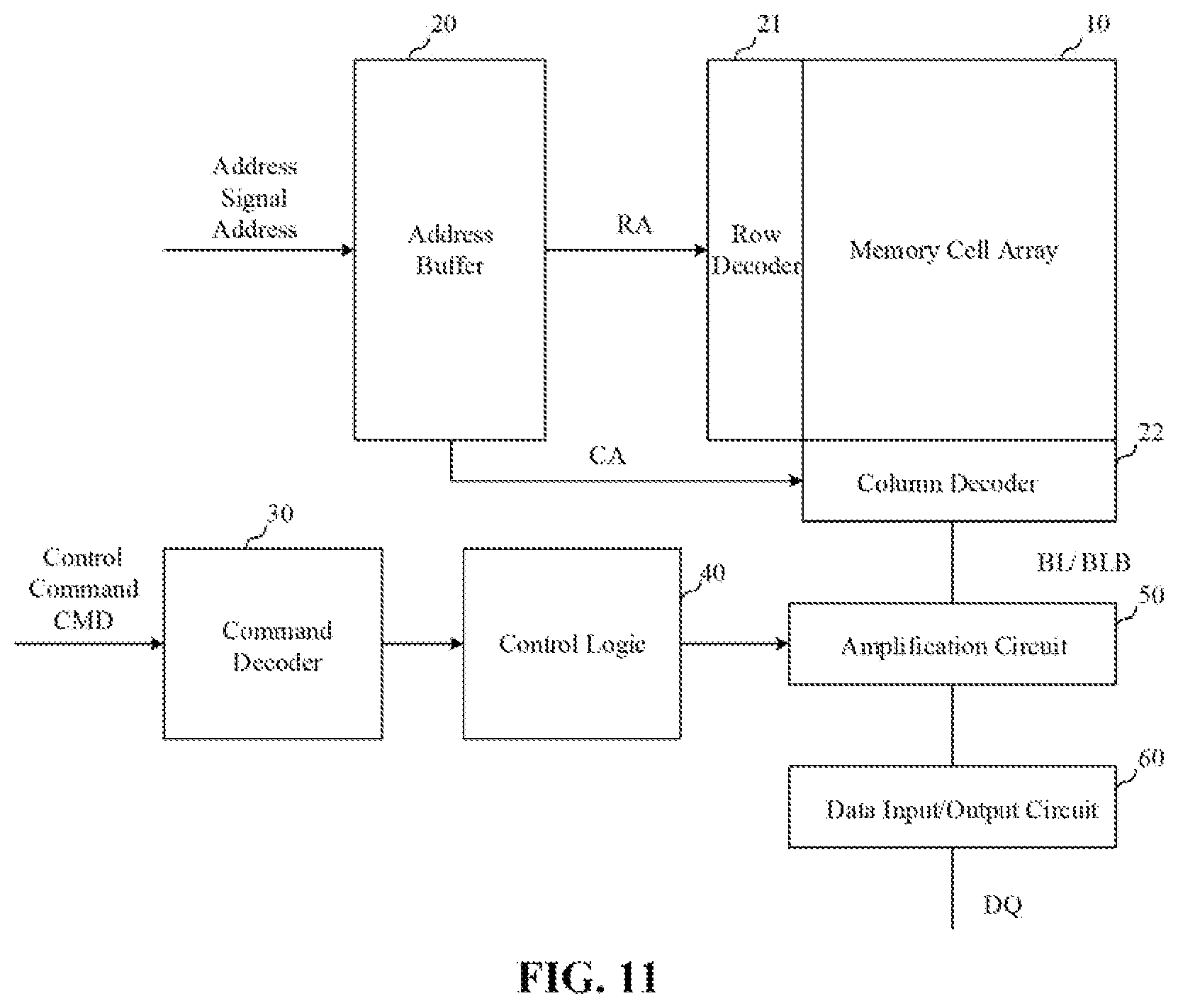 Patent US12315555 Figure 11 – Amplification circuit, control method, and memory