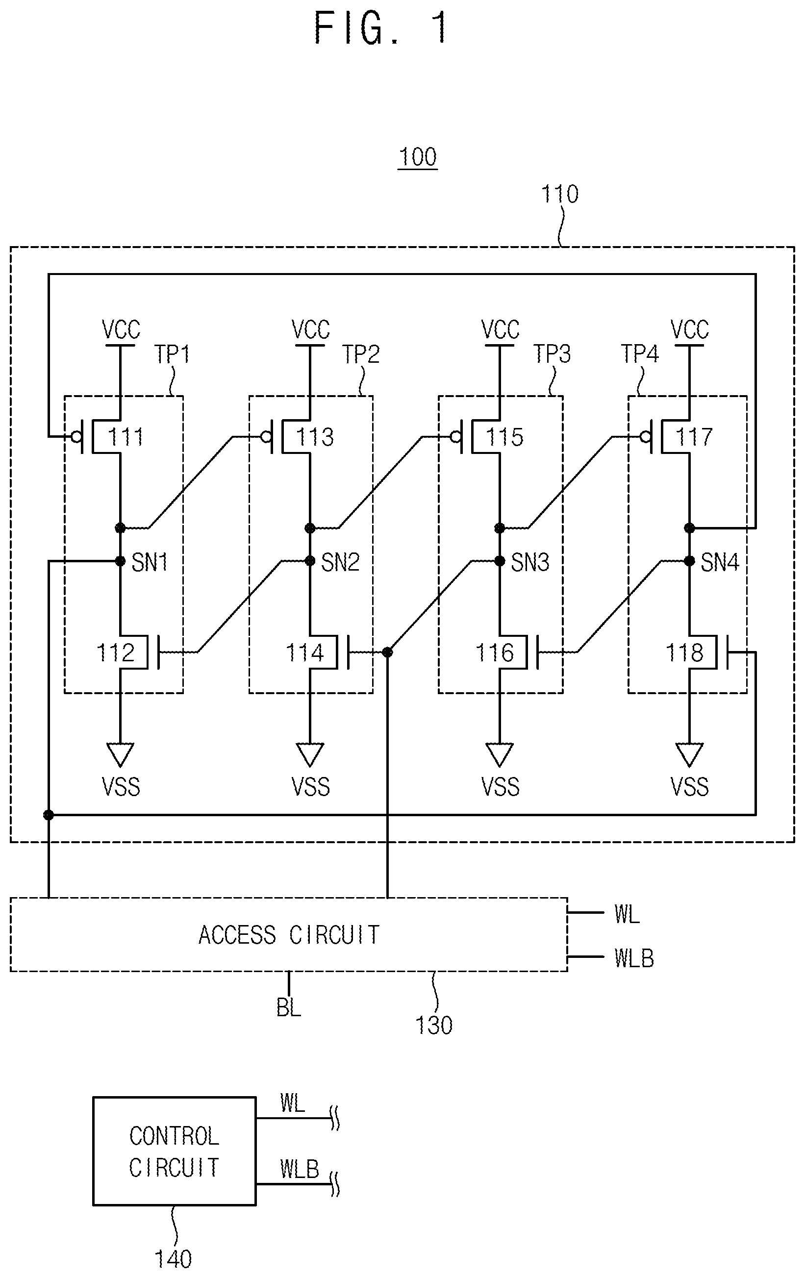 Patent US12315559 Figure 1 – Latch-based storage circuits having efficient integrated circuit layouts