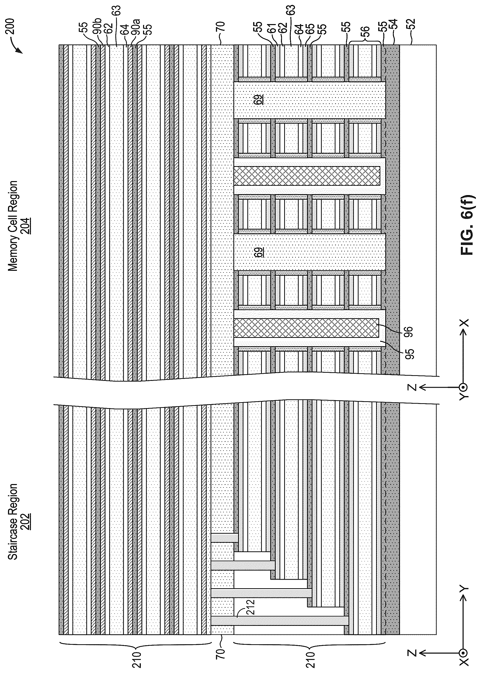 Patent US12315565 Figure 11 – Three-dimensional memory structure fabricated using repeated active stack sections