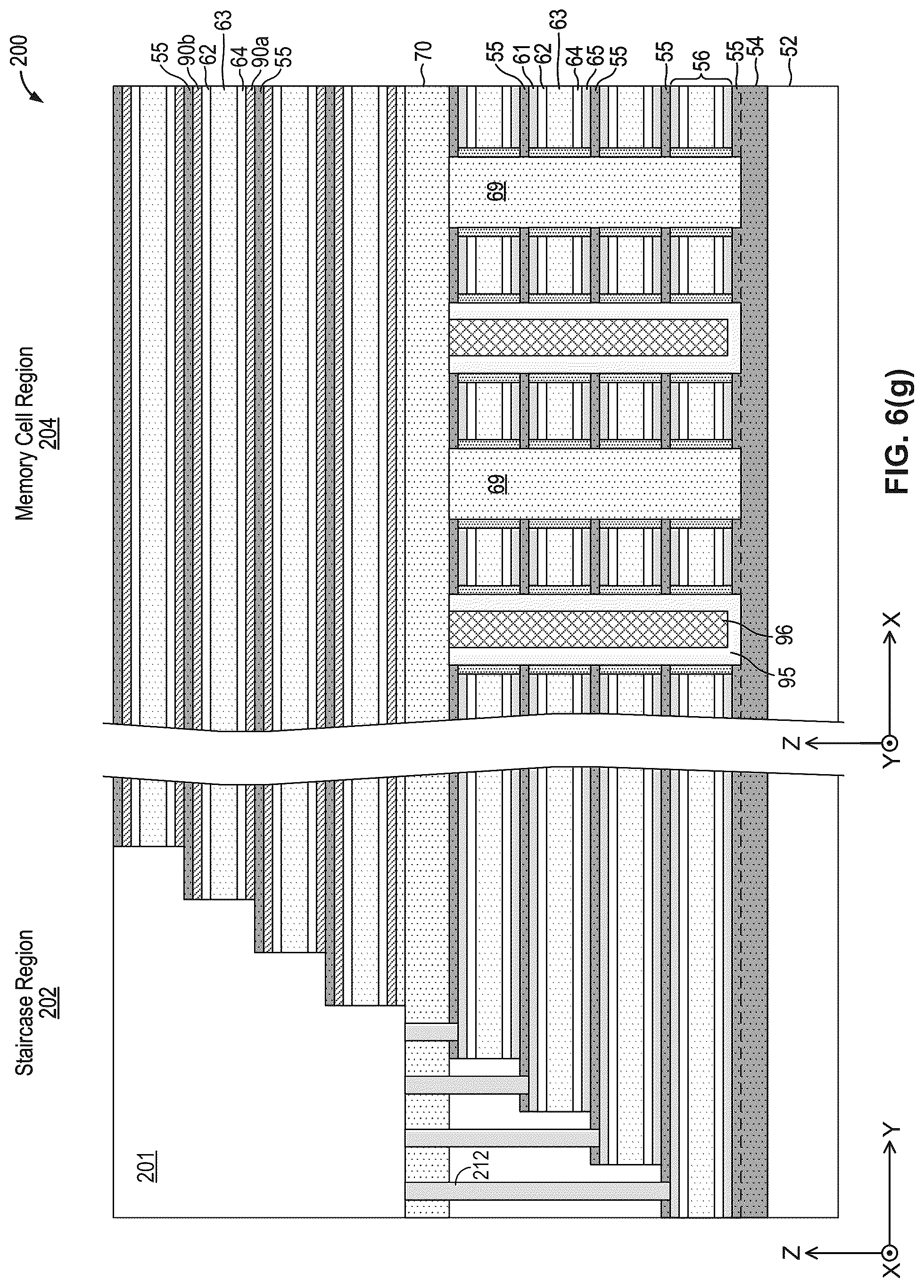 Patent US12315565 Figure 12 – Three-dimensional memory structure fabricated using repeated active stack sections