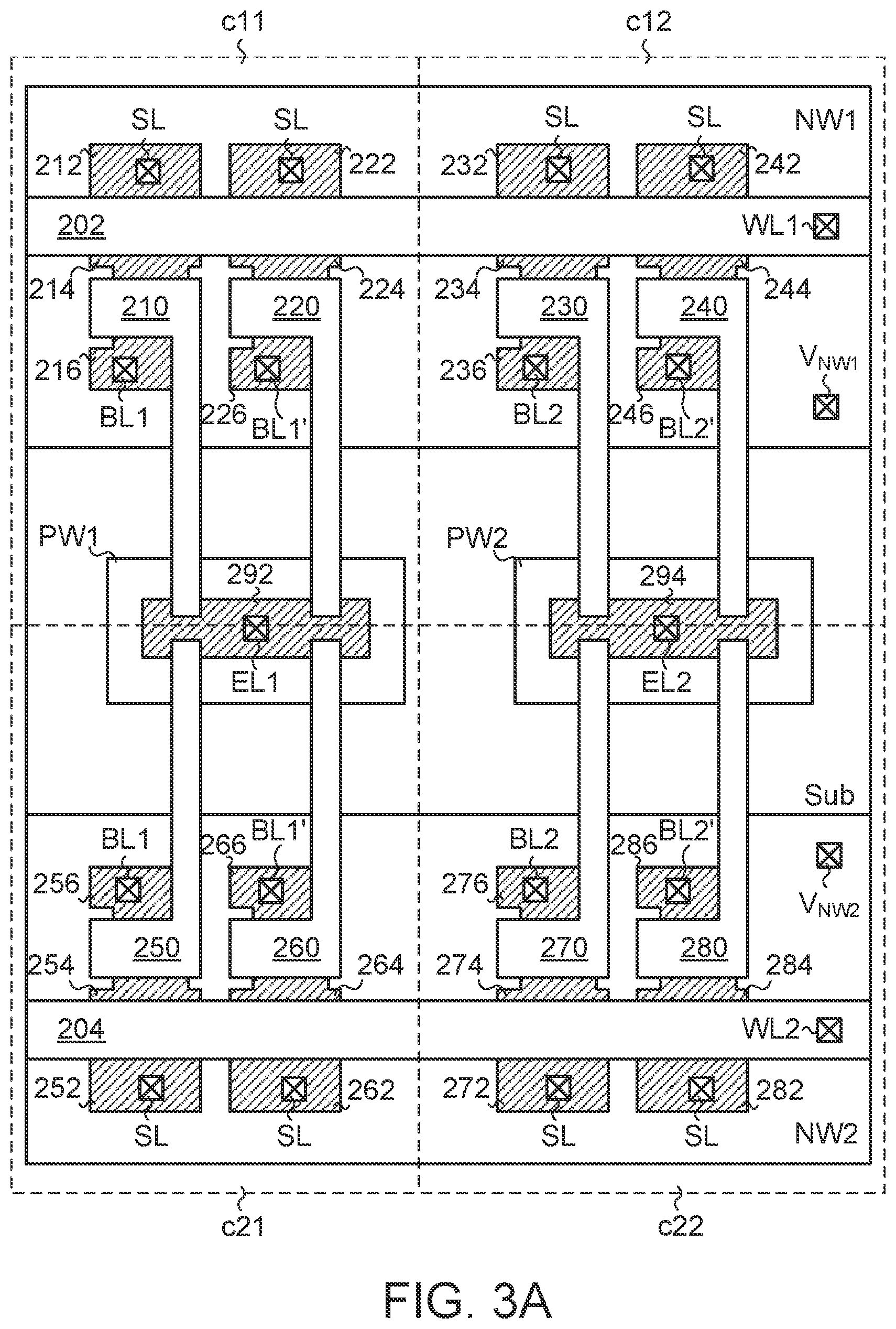 Patent US12315569 Figure 3 – Differential memory cell array structure for multi-time programming non-volatile memory