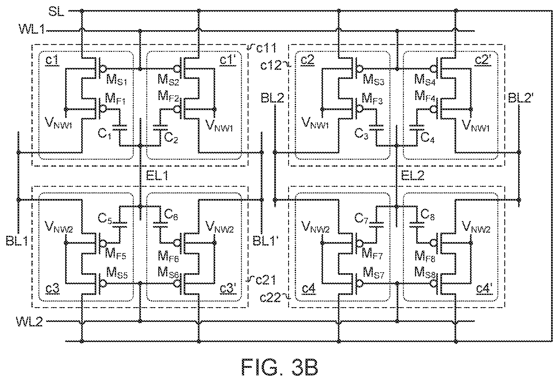 Patent US12315569 Figure 4 – Differential memory cell array structure for multi-time programming non-volatile memory