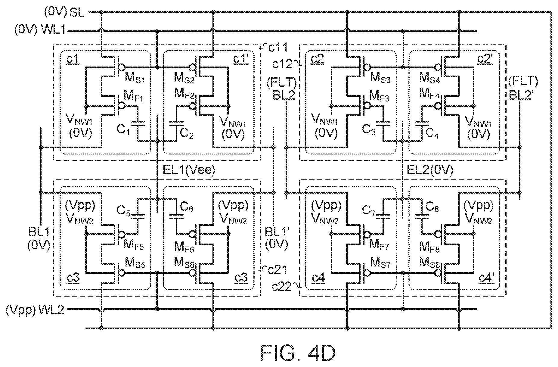Patent US12315569 Figure 7 – Differential memory cell array structure for multi-time programming non-volatile memory