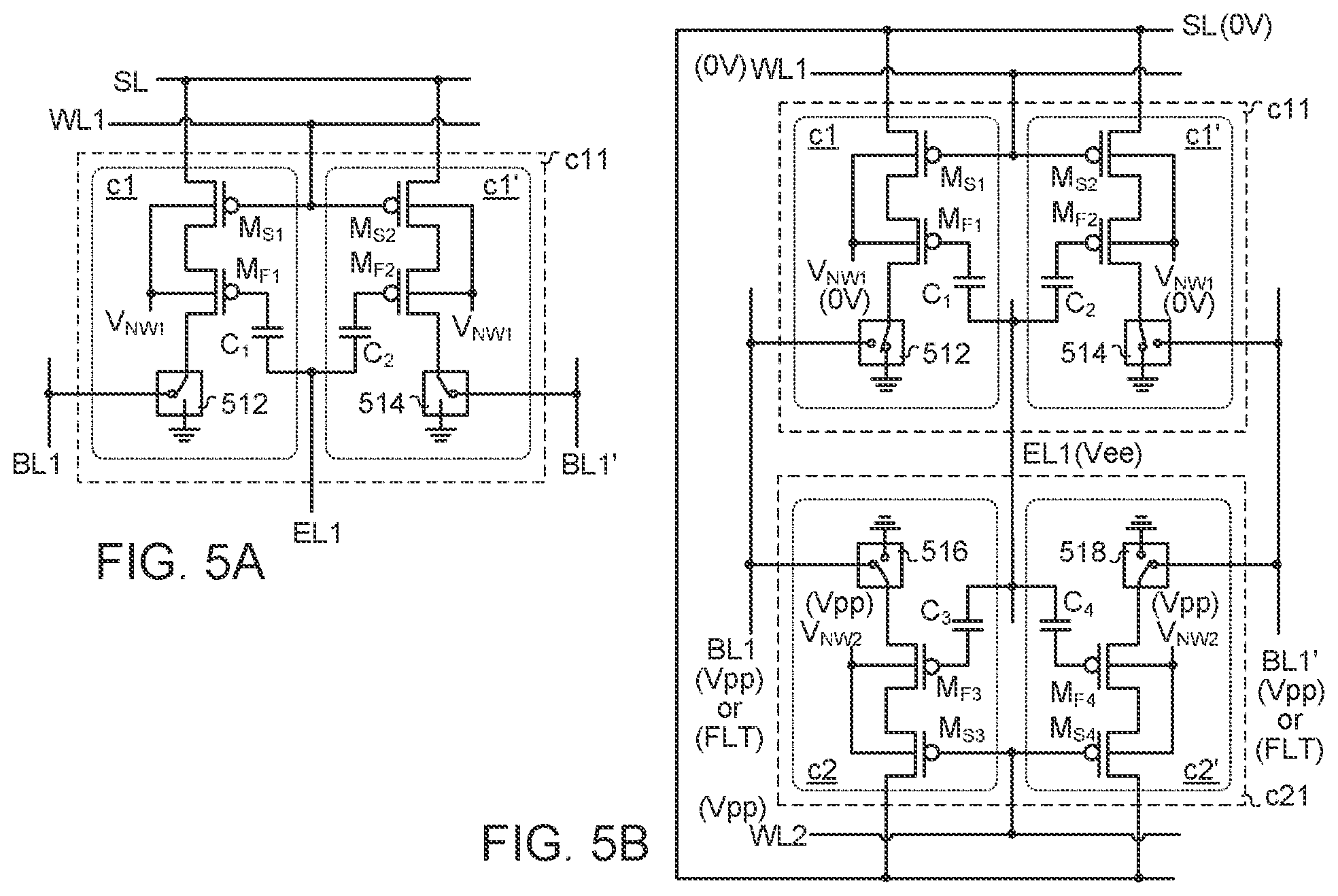 Patent US12315569 Figure 8 – Differential memory cell array structure for multi-time programming non-volatile memory