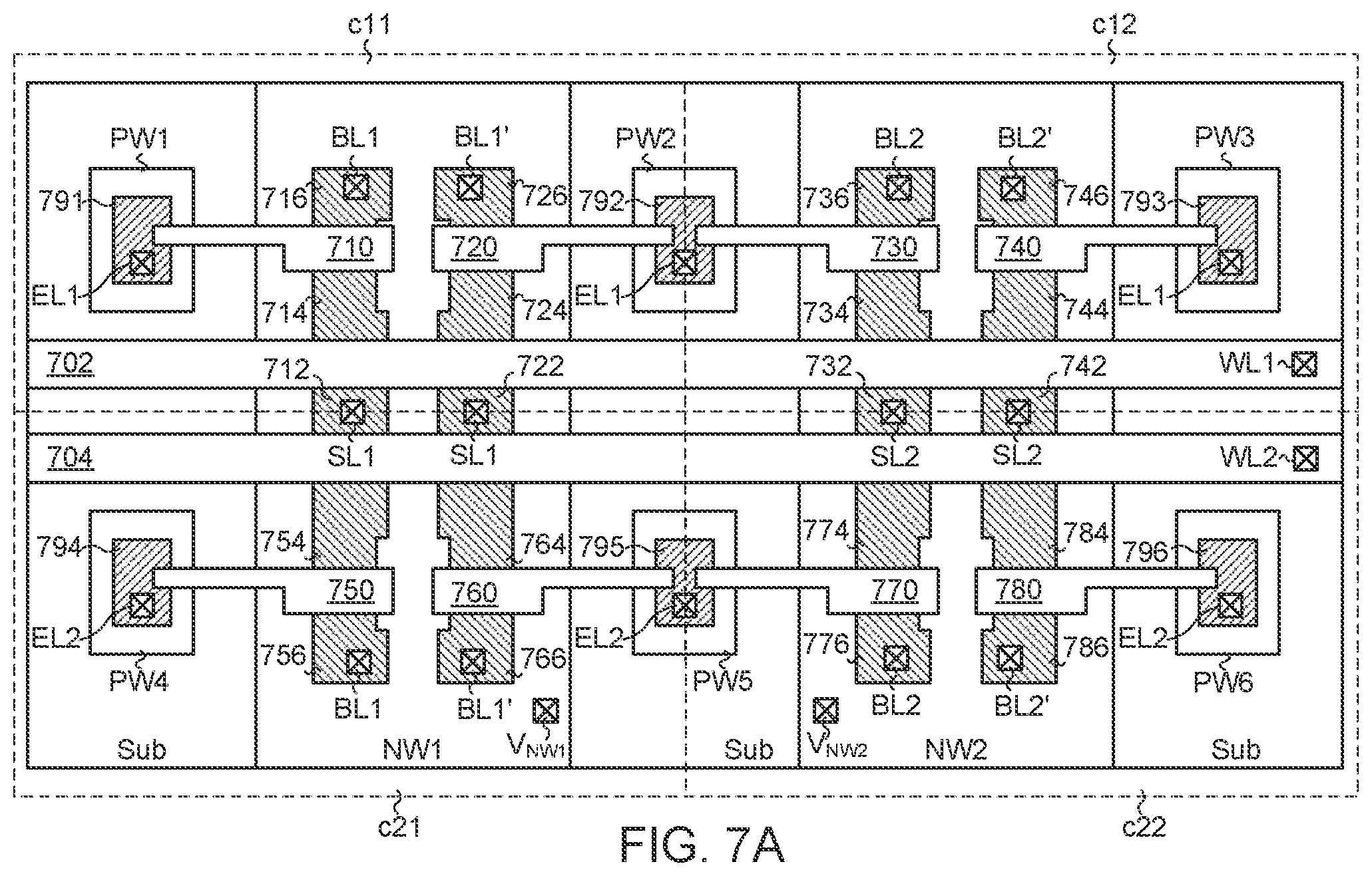 Patent US12315569 Figure 10 – Differential memory cell array structure for multi-time programming non-volatile memory