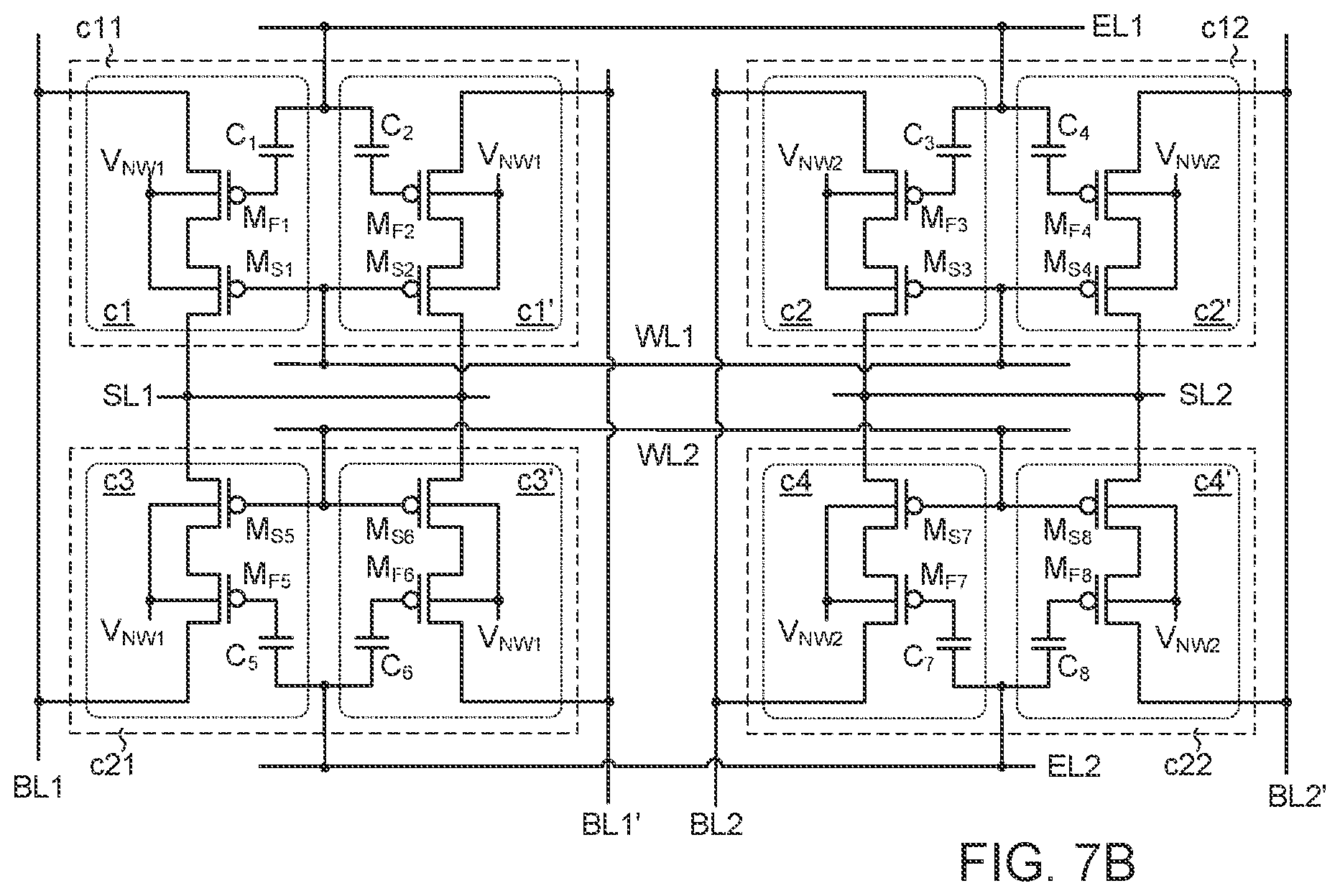 Patent US12315569 Figure 11 – Differential memory cell array structure for multi-time programming non-volatile memory