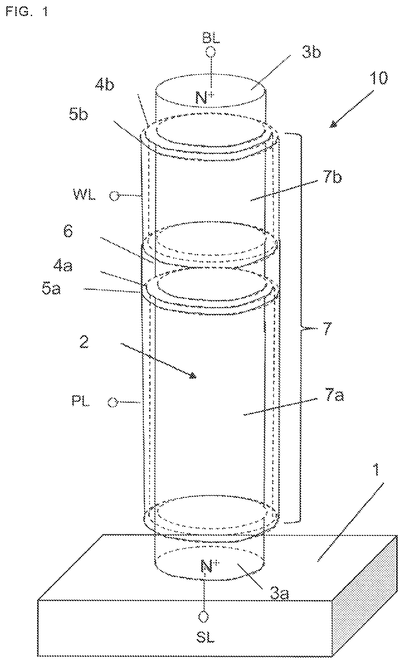 Patent US12315570 Figure 1 – Semiconductor element memory device