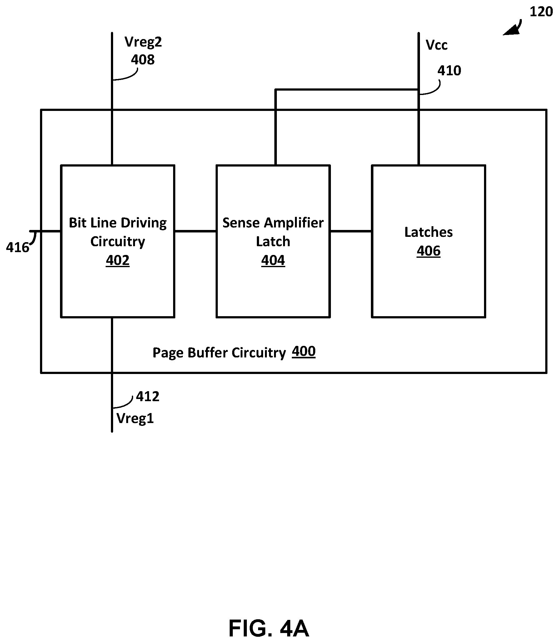 Patent US12315573 Figure 4 – Method and apparatus to reduce power consumption of page buffer circuitry in a non-volatile memory device