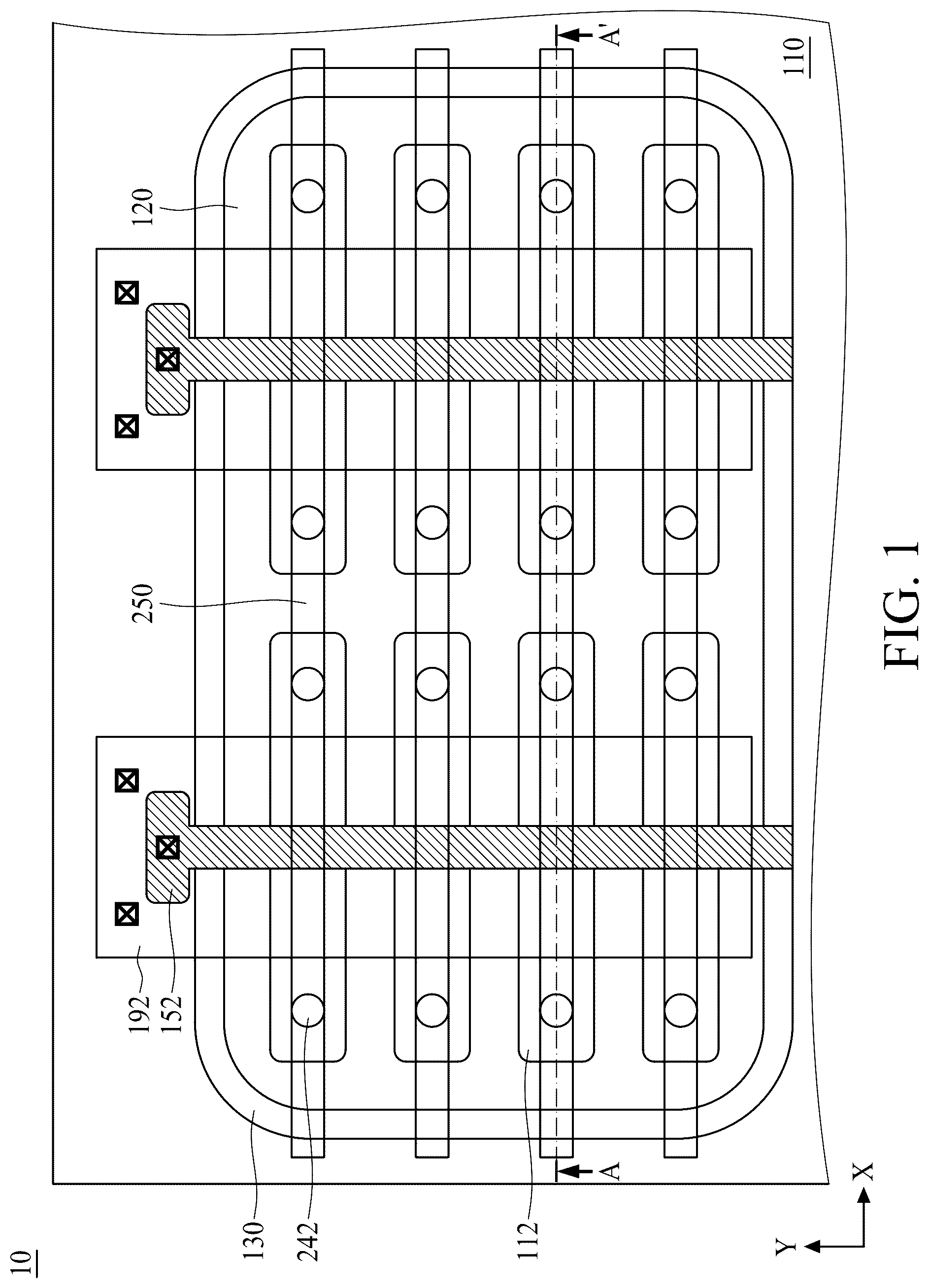 Patent US12315578 Figure 1 – Semiconductor device with programmable feature