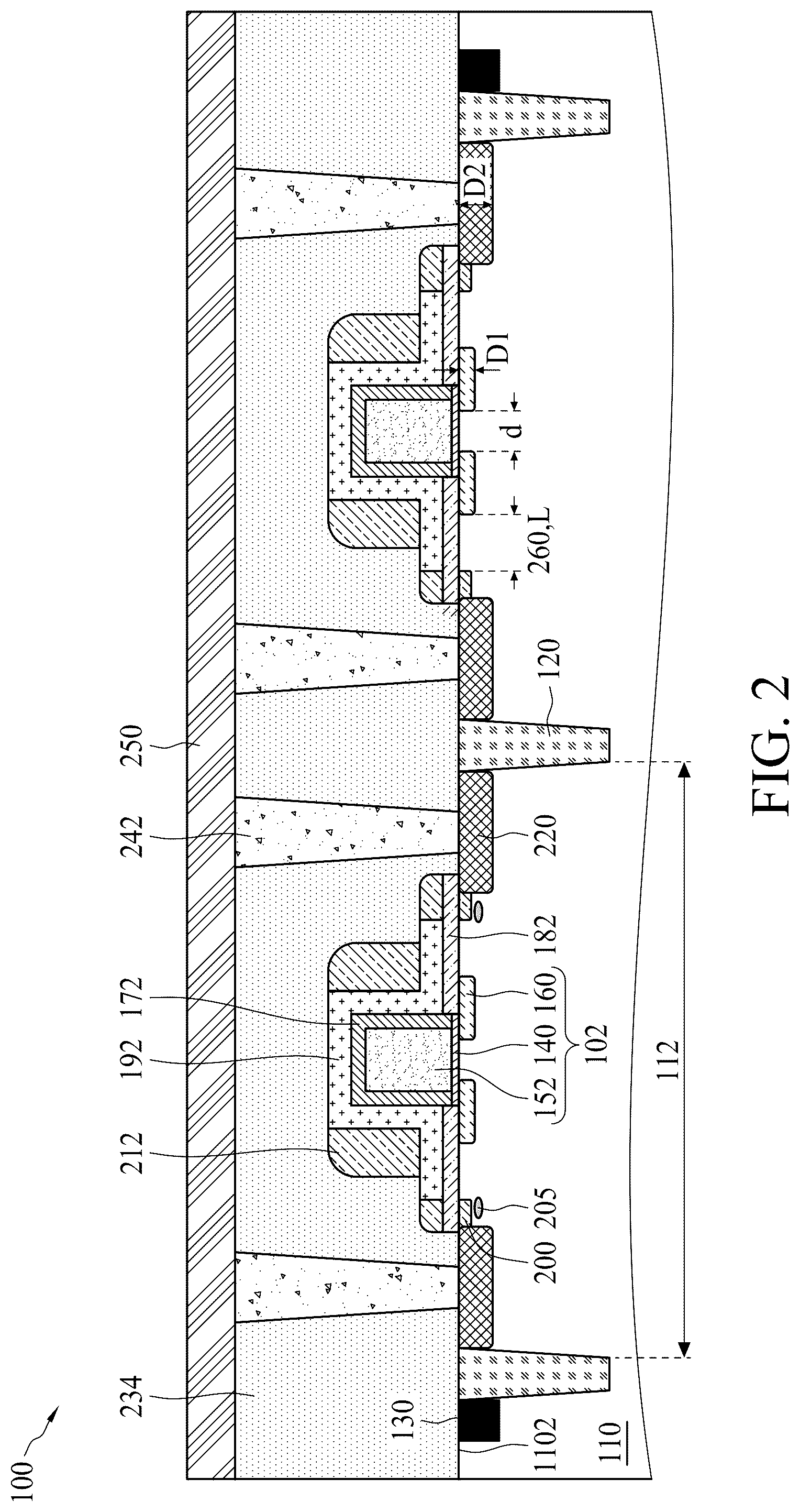 Patent US12315578 Figure 2 – Semiconductor device with programmable feature