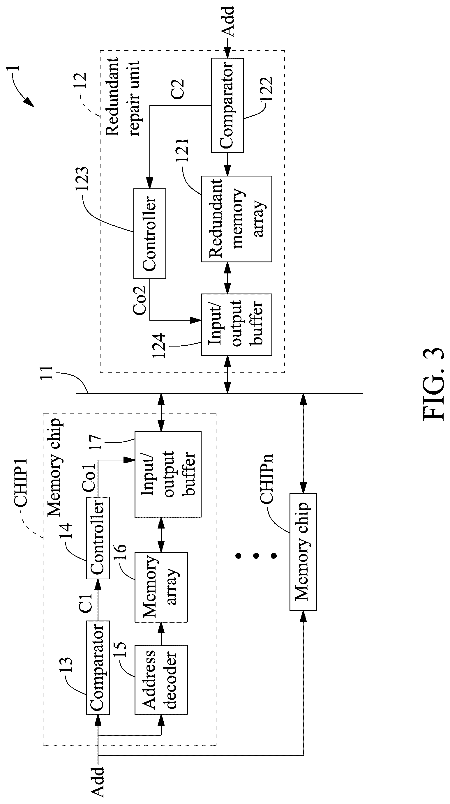 Patent US12315583 Figure 3 – Repairable semiconductor memory device