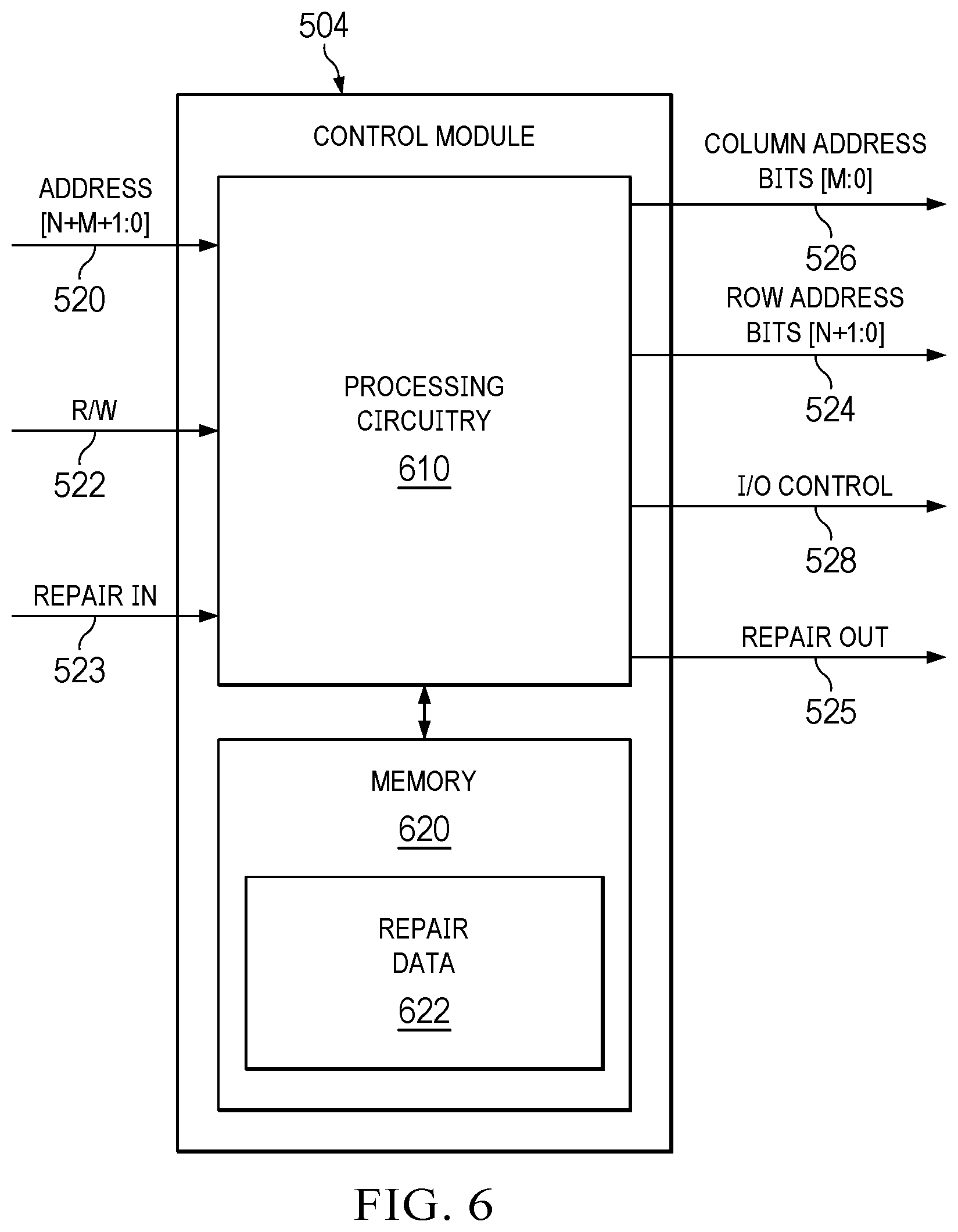 Patent US12315586 Figure 6 – SRAM repair system and method
