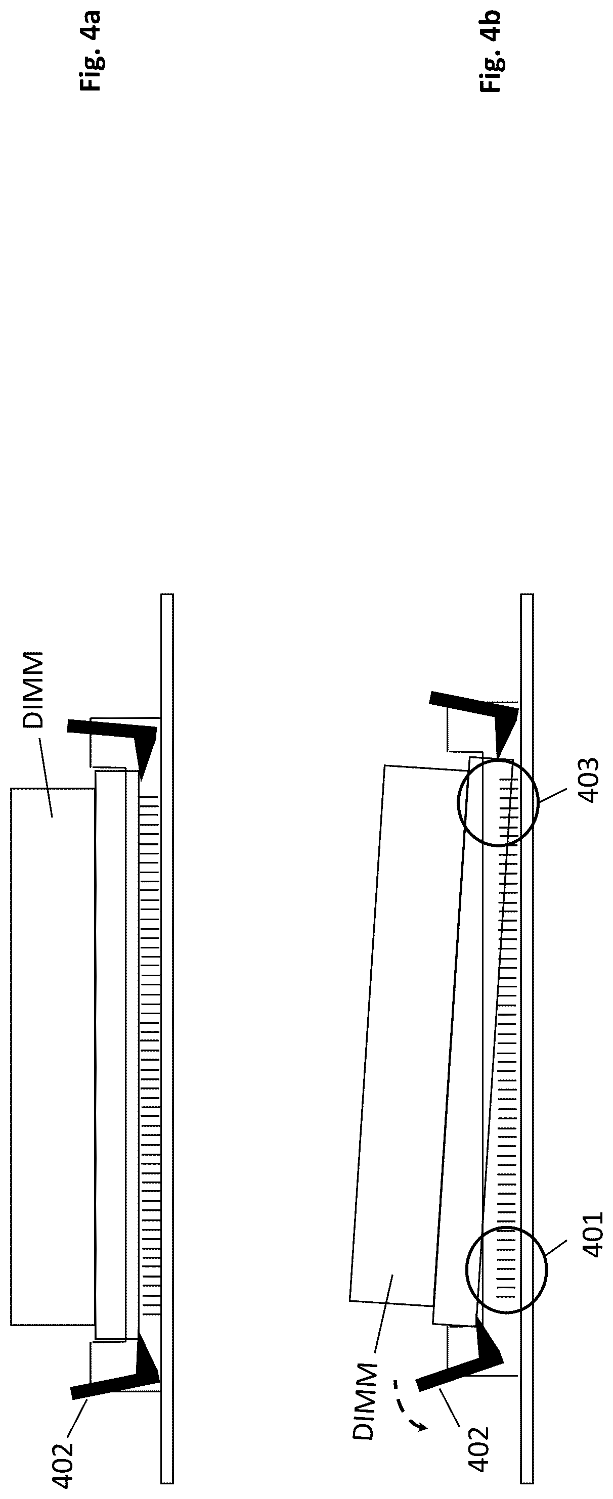 Patent US12315587 Figure 5 – DIMM socket with seating floor to meet both longer length edge contacts and shorter length edge contacts