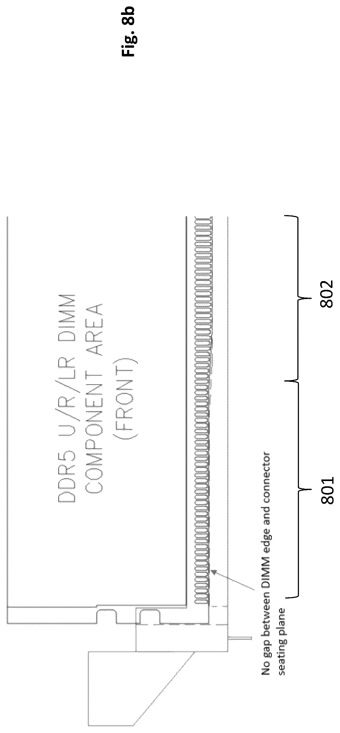 Patent US12315587 Figure 12 – DIMM socket with seating floor to meet both longer length edge contacts and shorter length edge contacts
