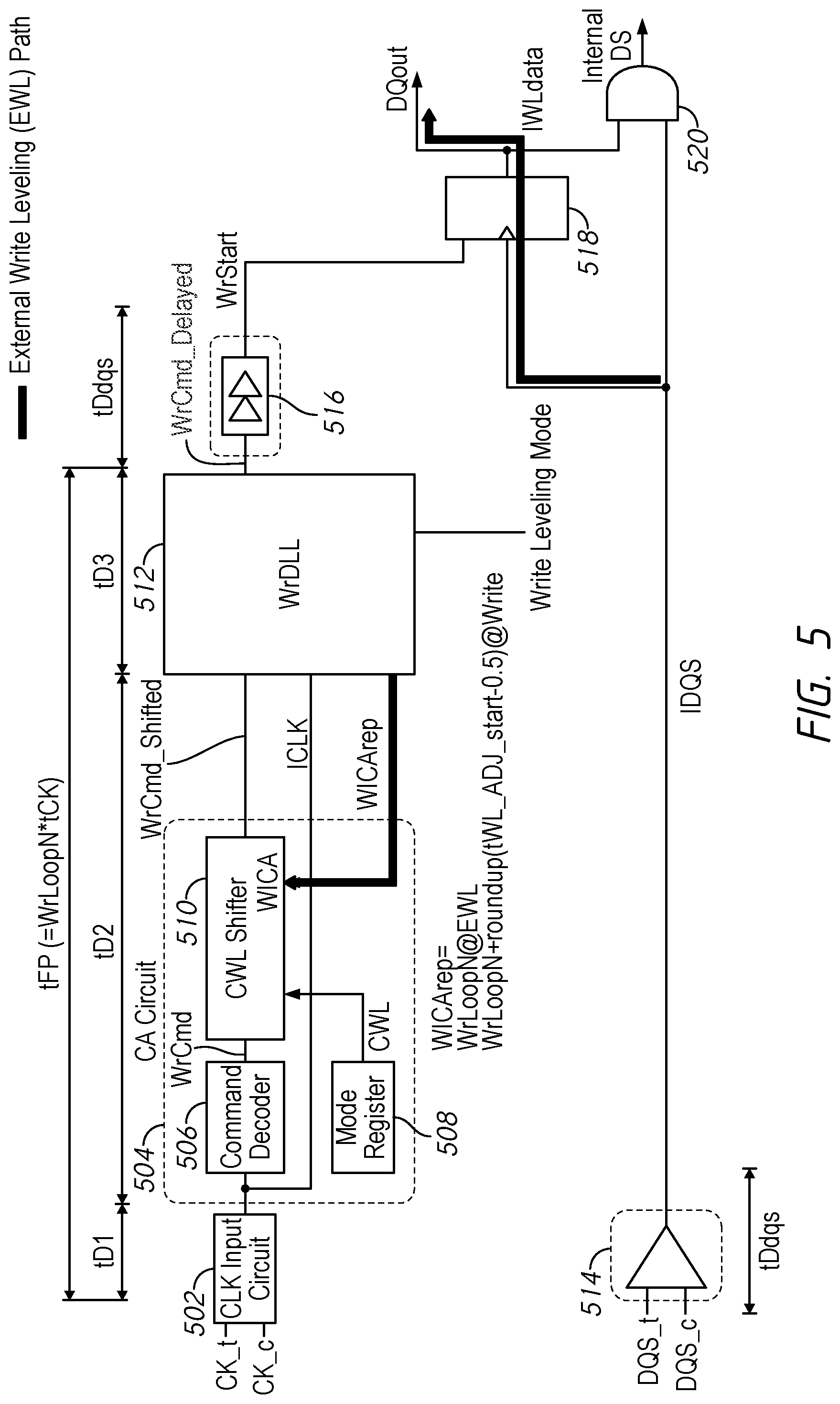 Patent US12315592 Figure 5 – Apparatuses for timing control in write path