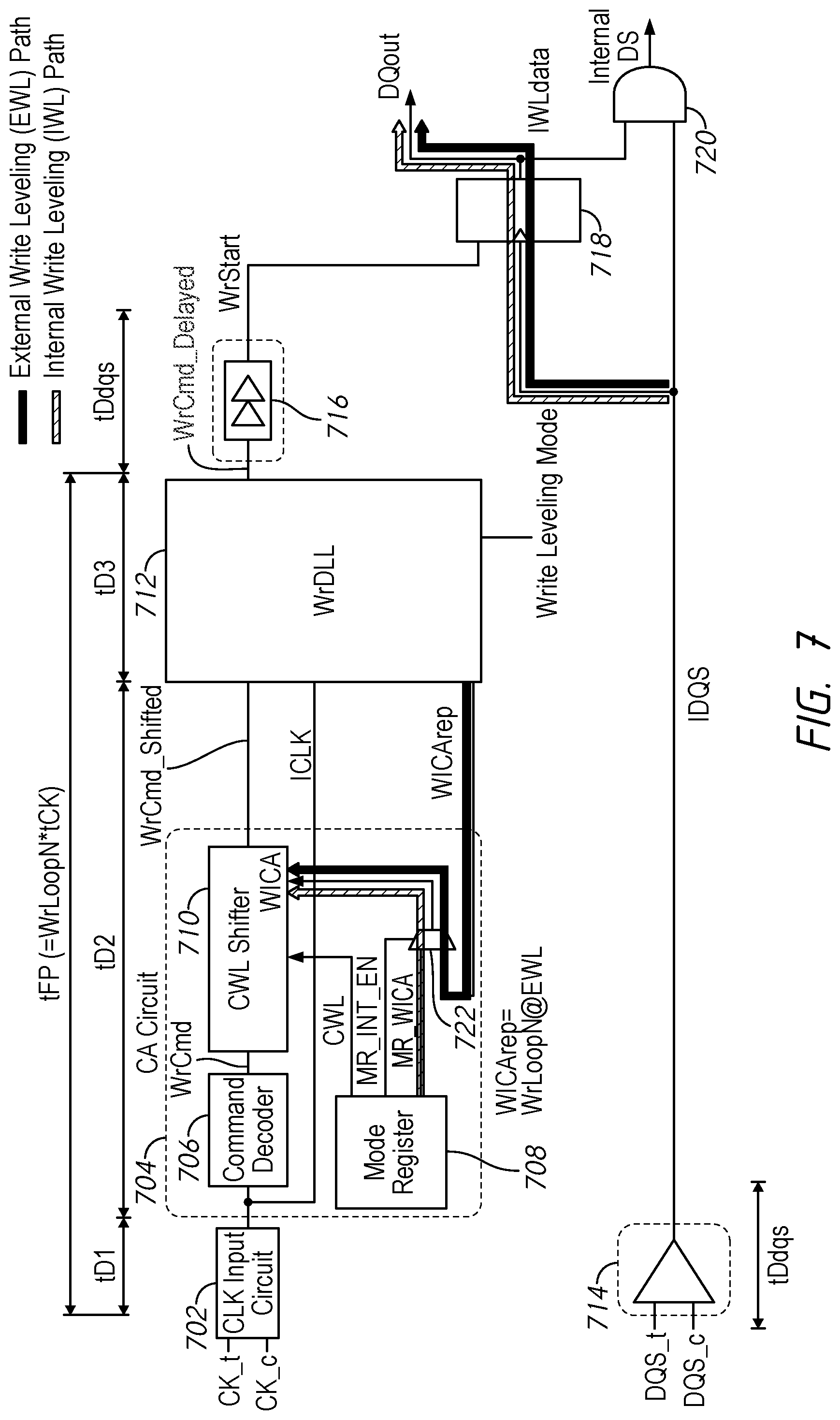 Patent US12315592 Figure 7 – Apparatuses for timing control in write path