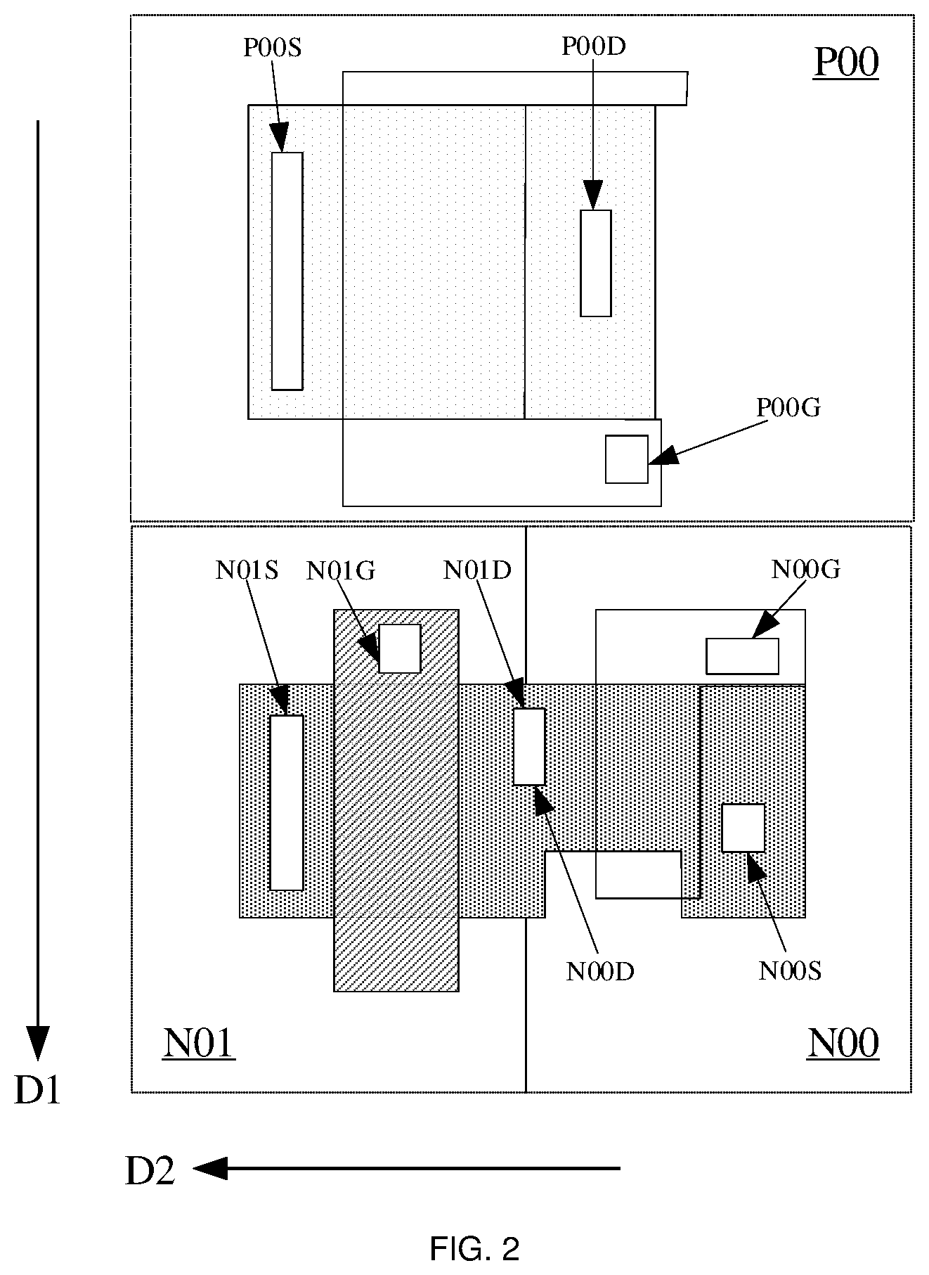 Patent US12315596 Figure 2 – Word line driver, word line driver array, and semiconductor structure