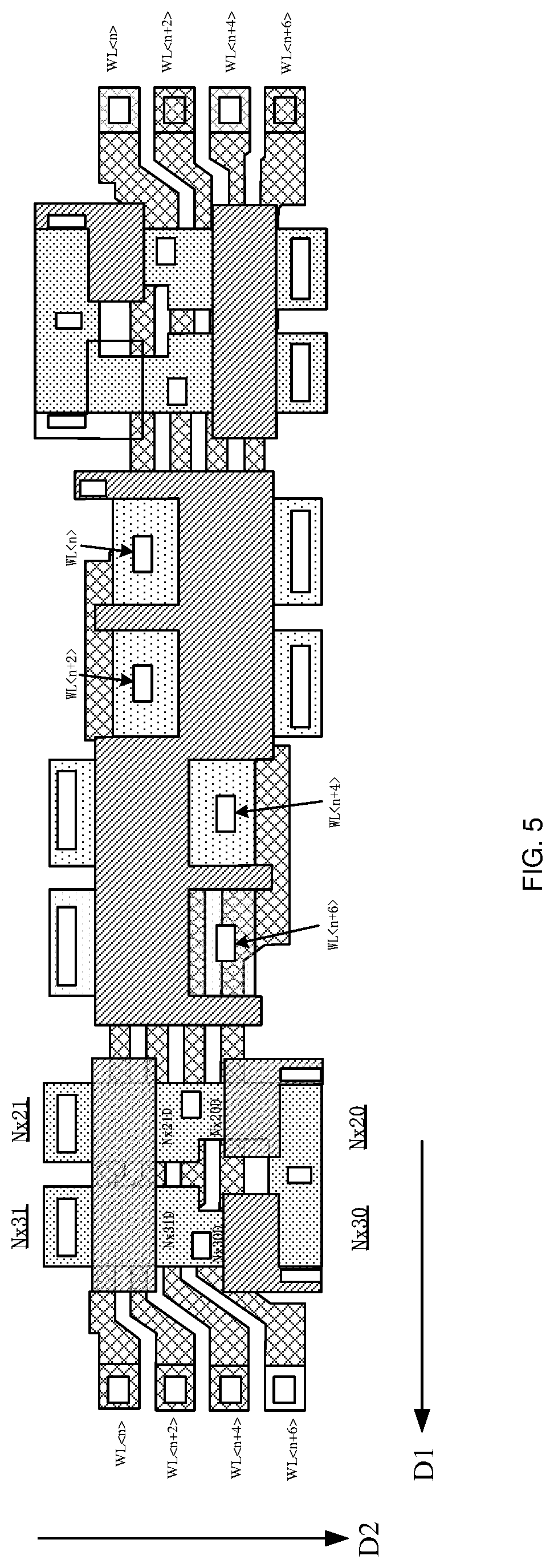 Patent US12315596 Figure 5 – Word line driver, word line driver array, and semiconductor structure