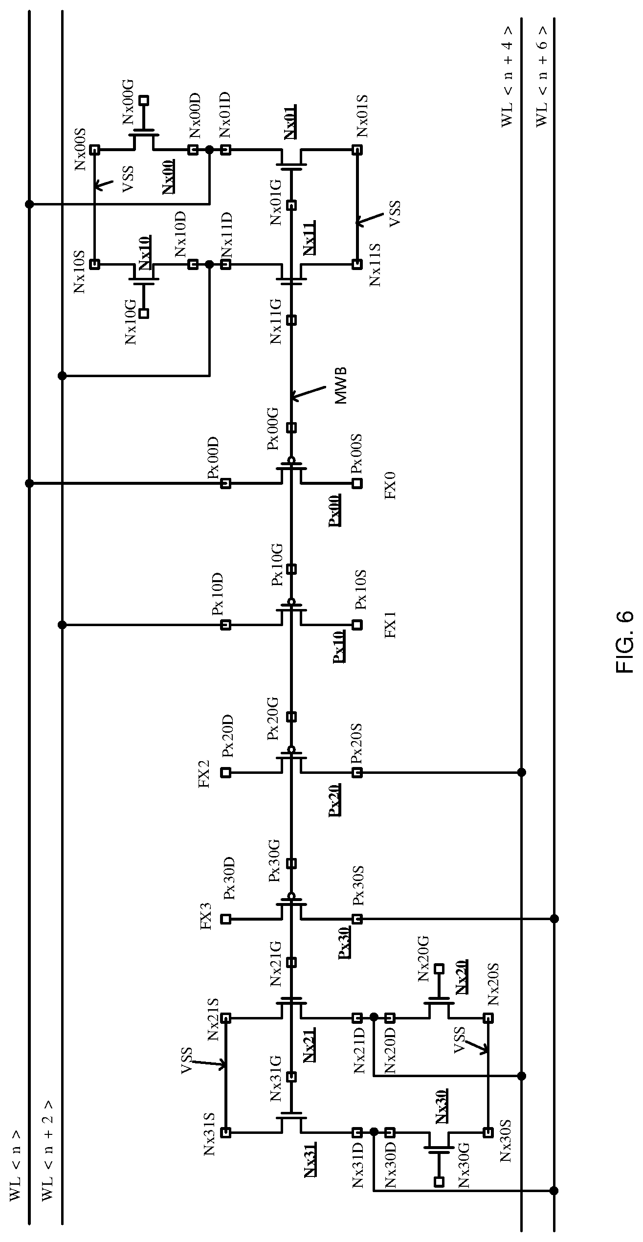 Patent US12315596 Figure 6 – Word line driver, word line driver array, and semiconductor structure