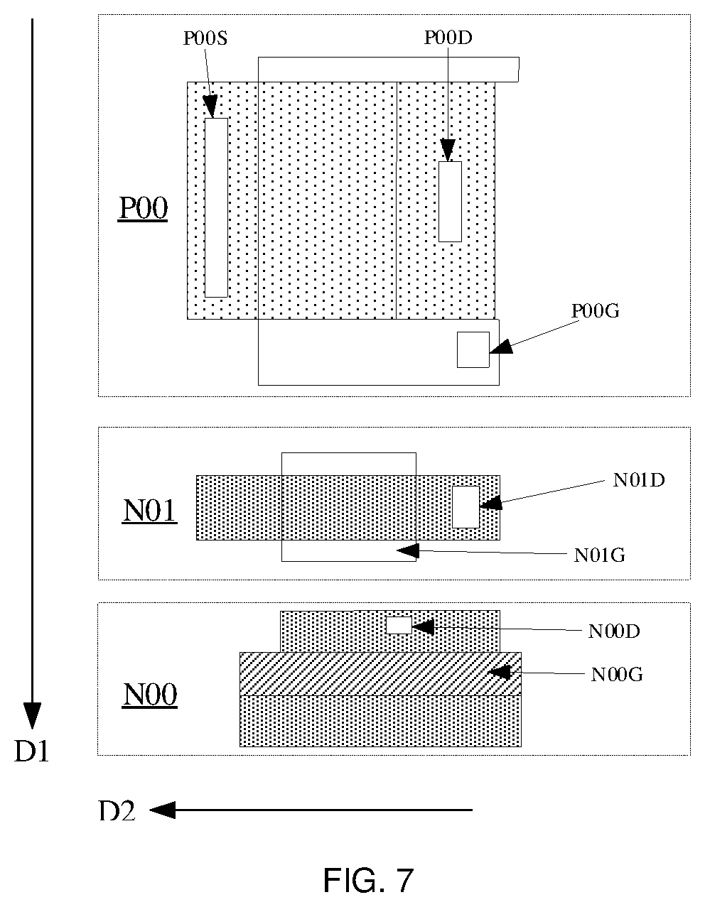 Patent US12315596 Figure 7 – Word line driver, word line driver array, and semiconductor structure