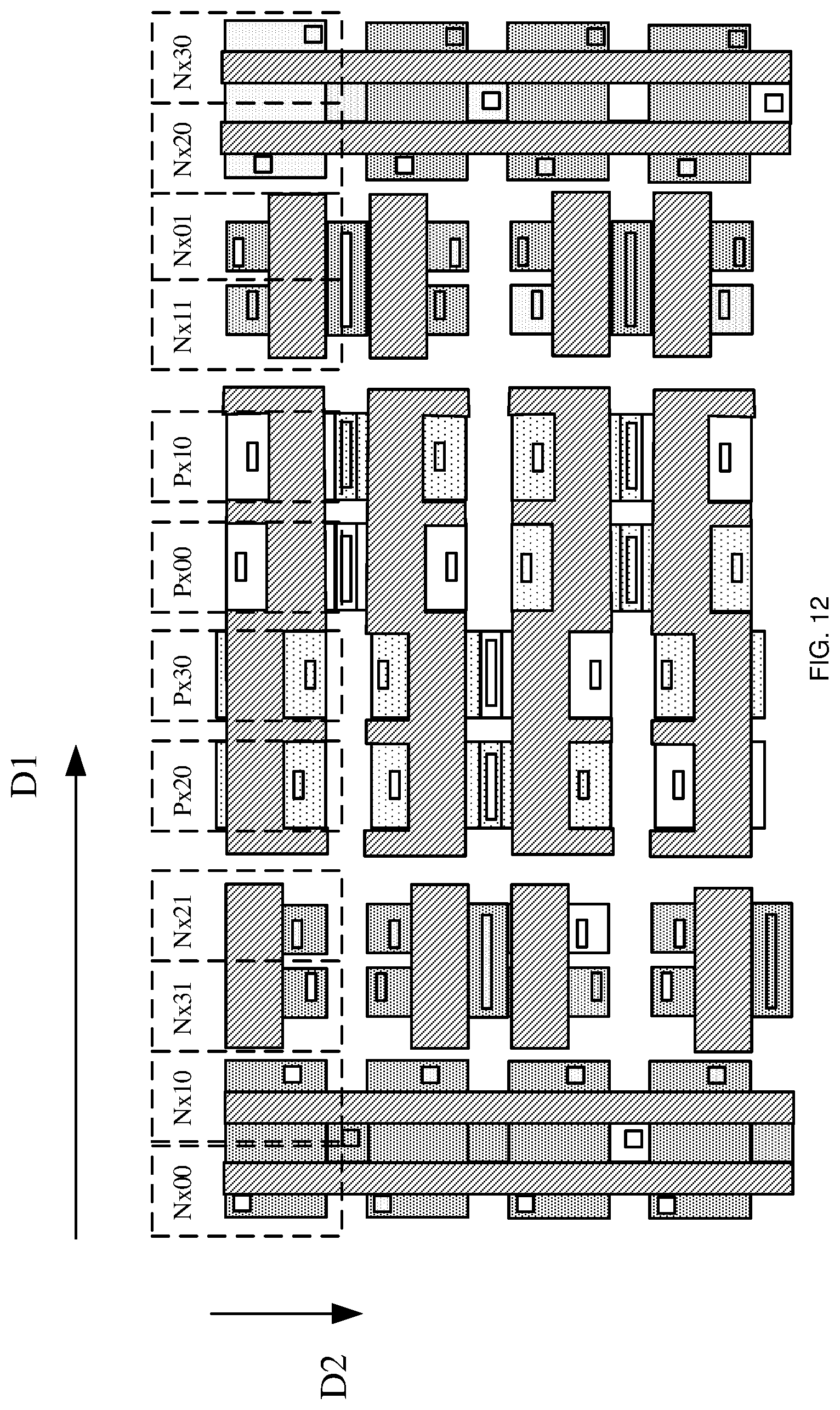 Patent US12315596 Figure 12 – Word line driver, word line driver array, and semiconductor structure