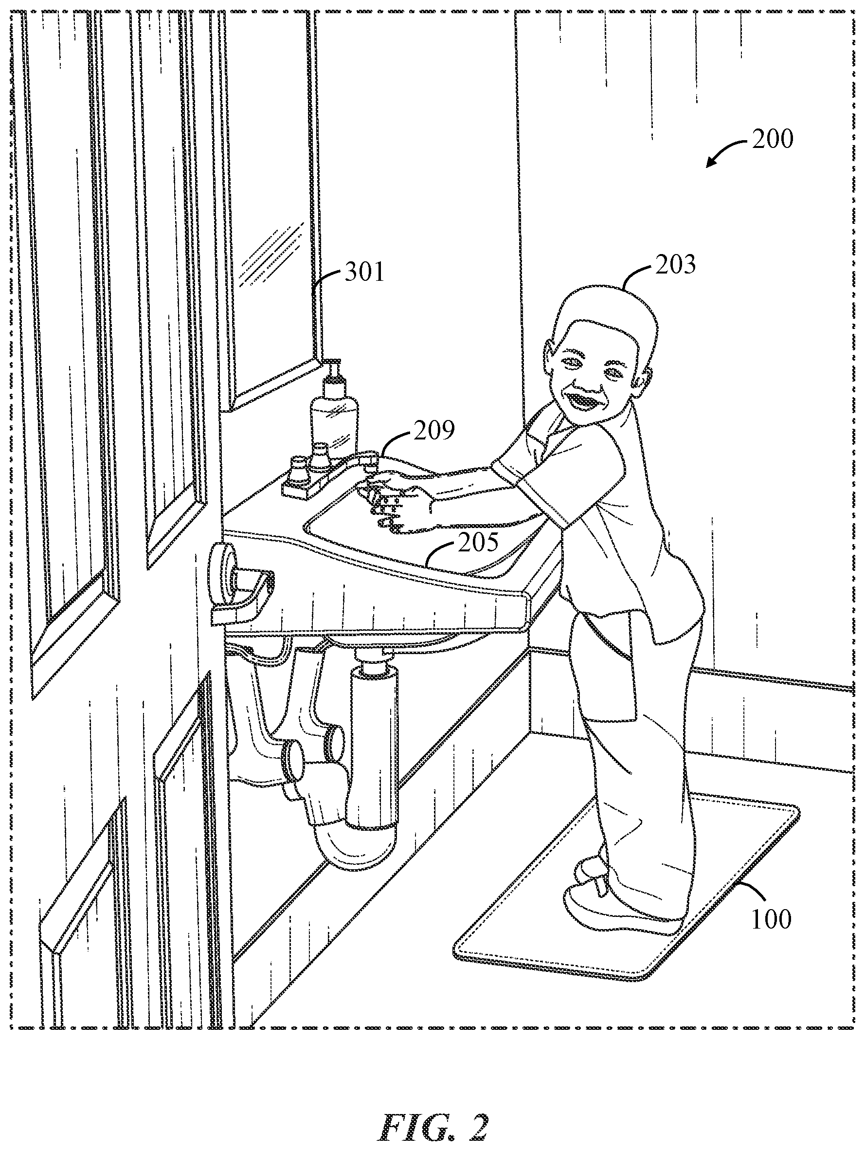 Patent US12315610 Figure 2 – Habit-training device using a force-resistive sensor for subject detection