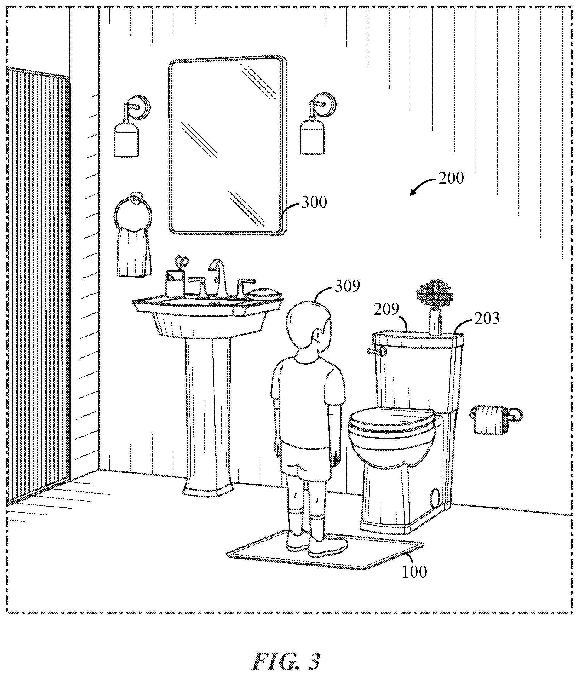 Patent US12315610 Figure 3 – Habit-training device using a force-resistive sensor for subject detection