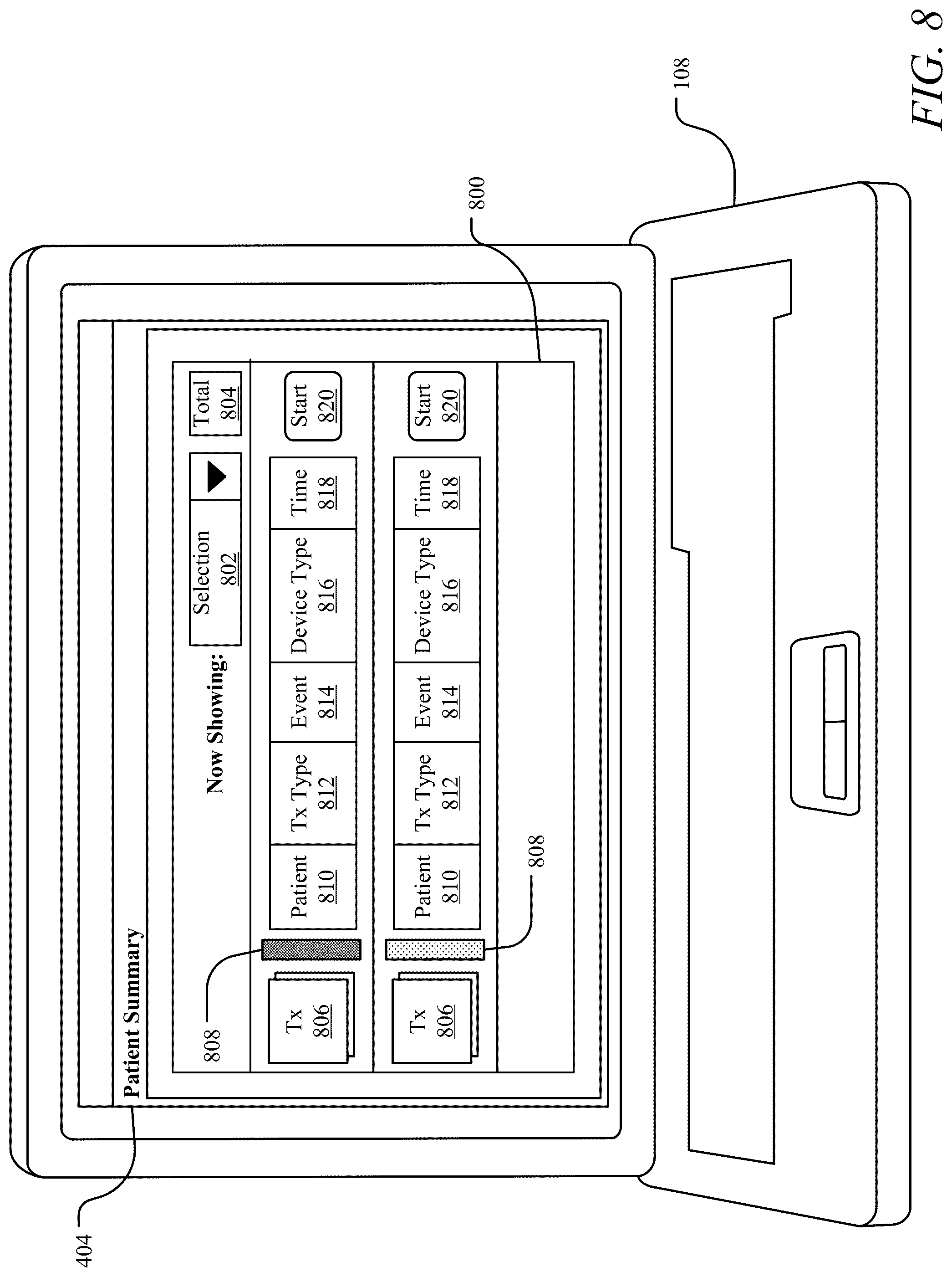 Patent US12315629 Figure 8 – Systems and methods for managing patient medical devices