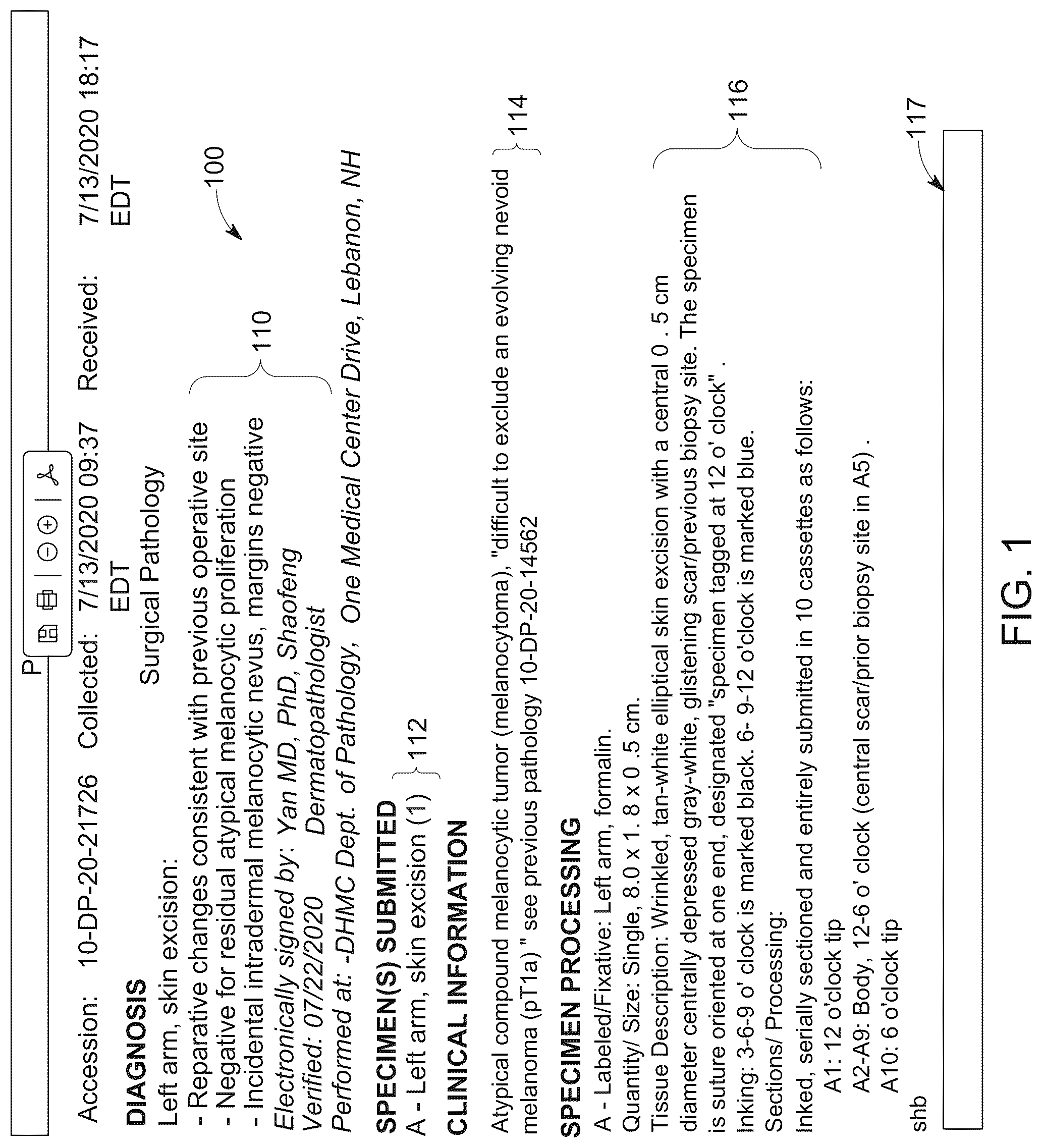 Patent US12315636 — System and method for automation of surgical pathology processes using artificial intelligence — Figure 1