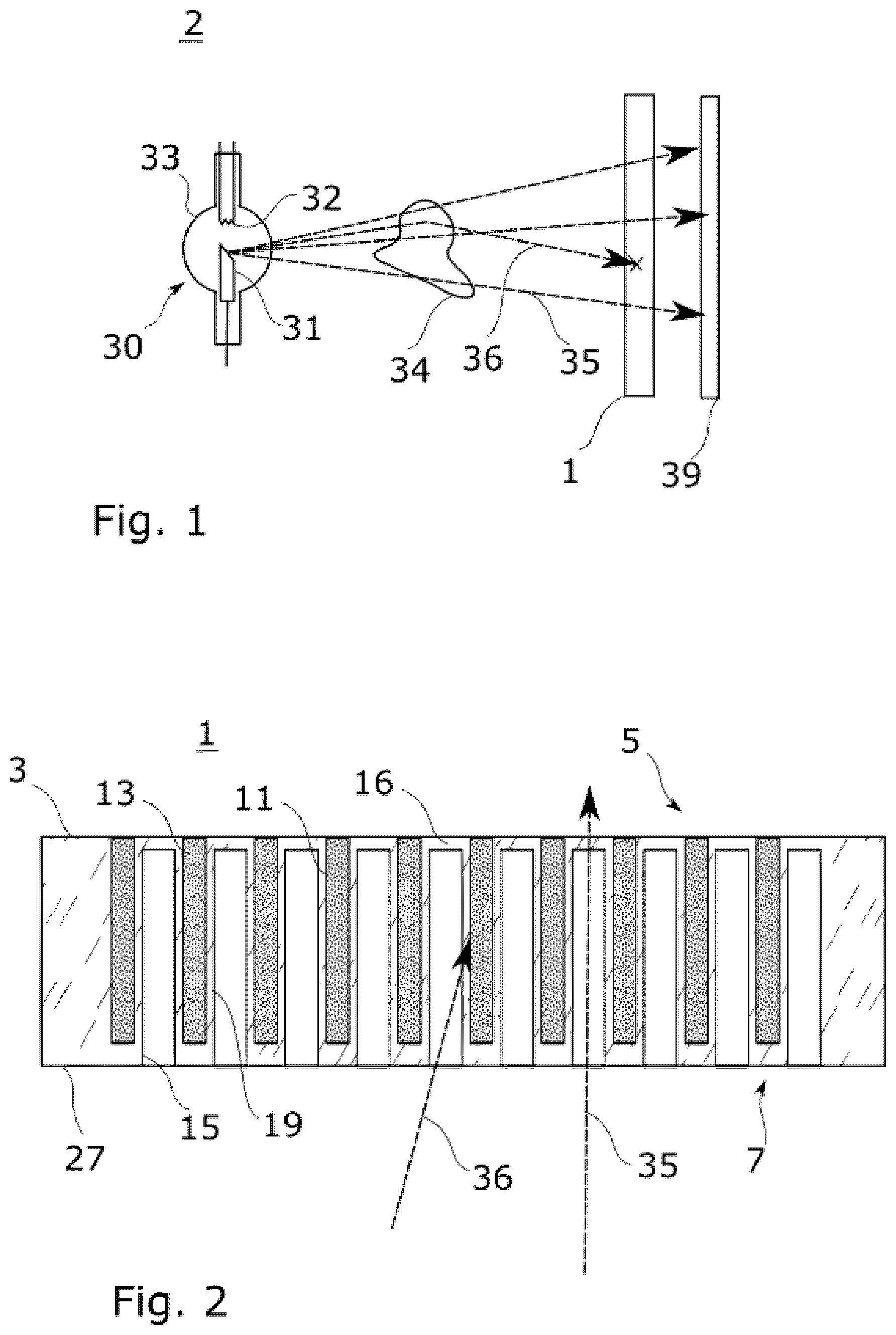 Patent US12315647 Figure 1 – Shielding mask for scattered ionizing radiation and method for production thereof