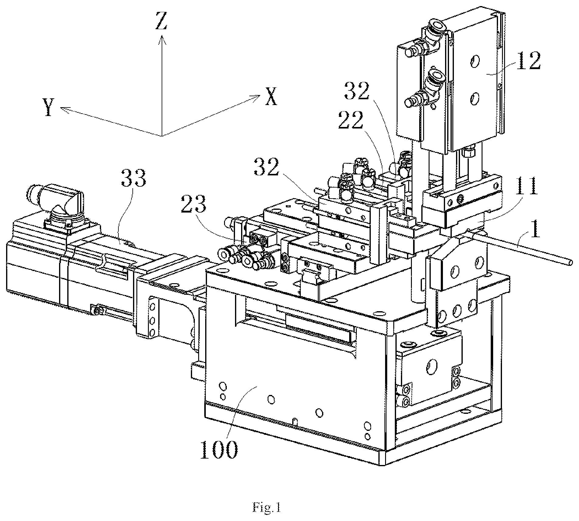 Patent US12315654 Figure 1 – Cable processing device