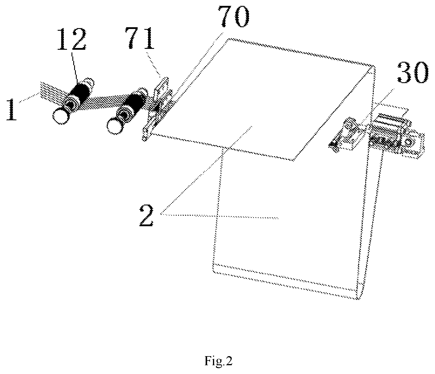Patent US12315655 Figure 2 – Flexible flat cable manufacturing system and method, and flexible flat cable