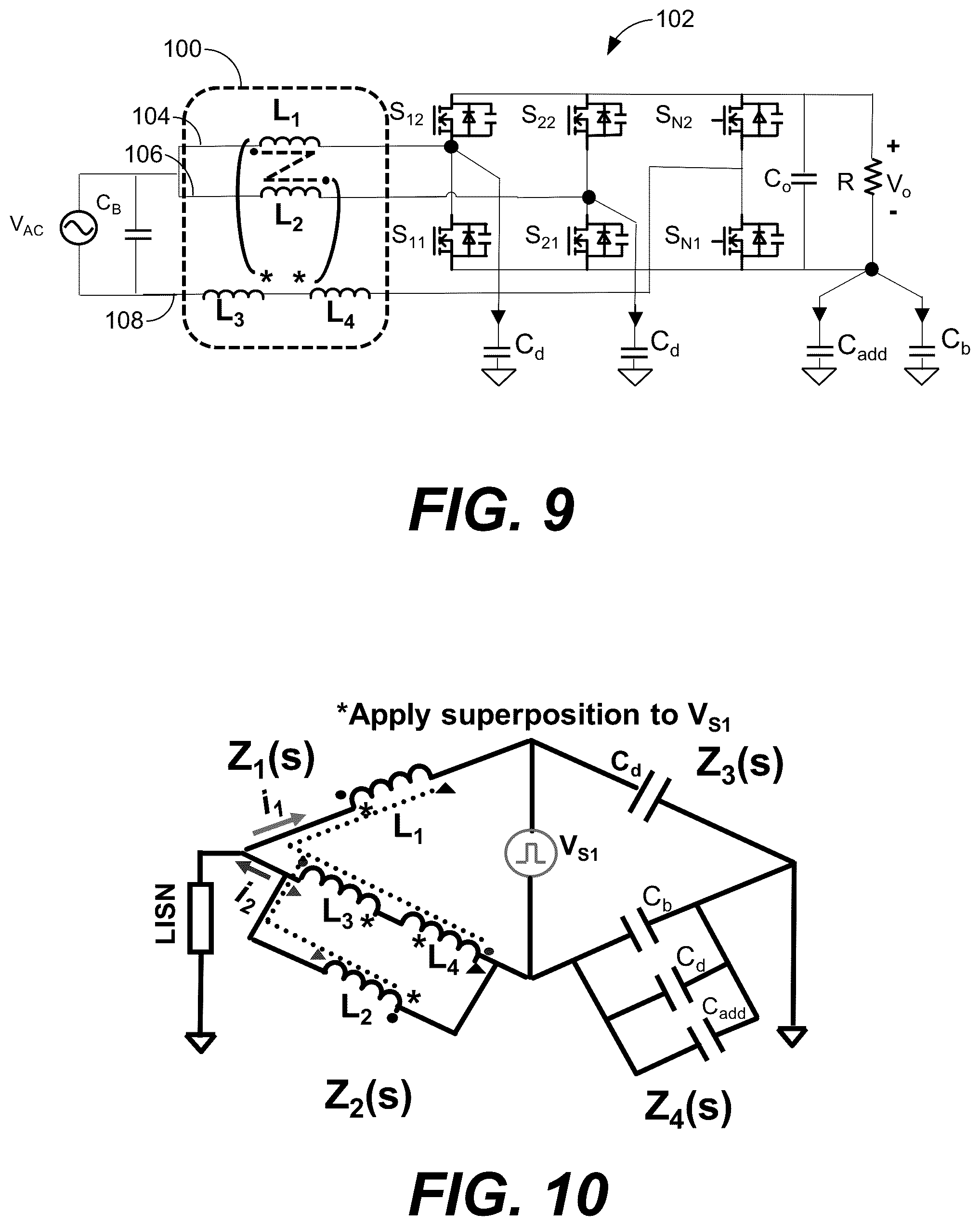 Patent US12315665 Figure 6 – Coupled inductor winding structure for common-mode noise reduction