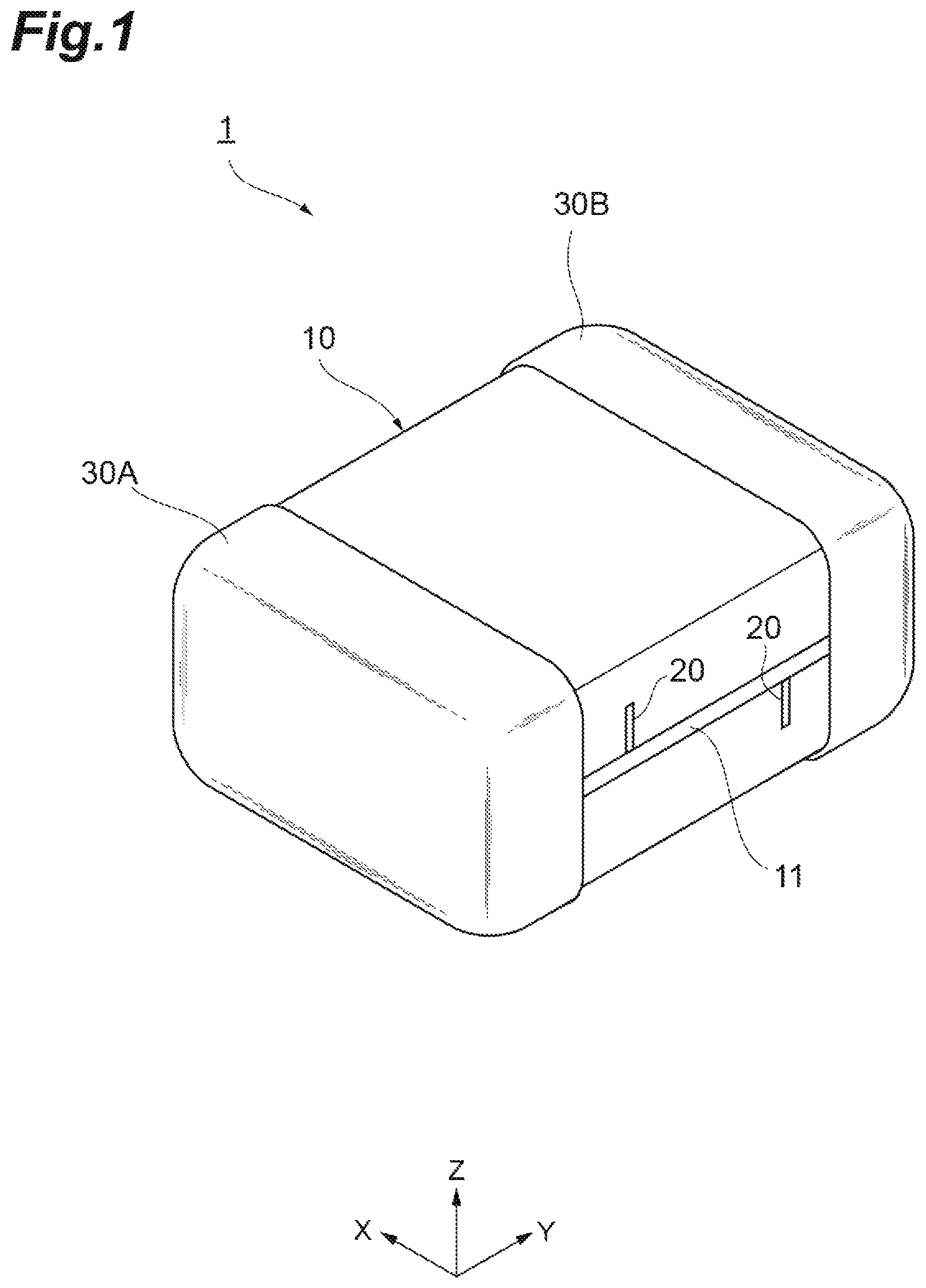 Patent US12315666 Figure 1 – Coil component