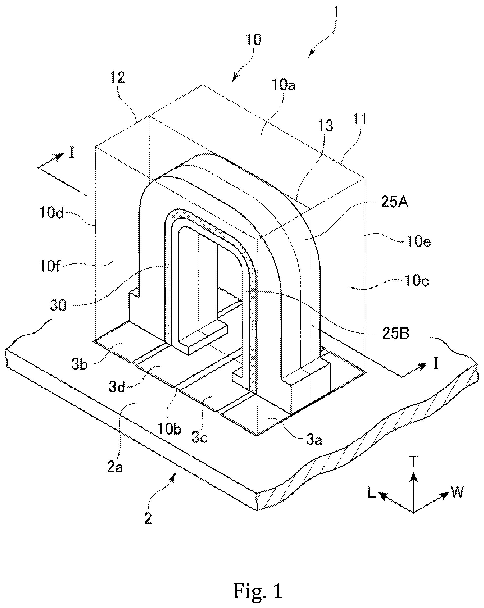 Patent US12315670 Figure 1 – Magnetic coupling coil component
