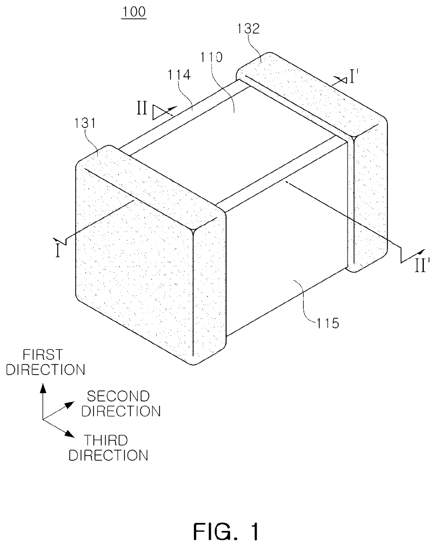 Patent US12315677 Figure 1 – Multilayer electronic component having improved high temperature load life and moisture resistance reliability