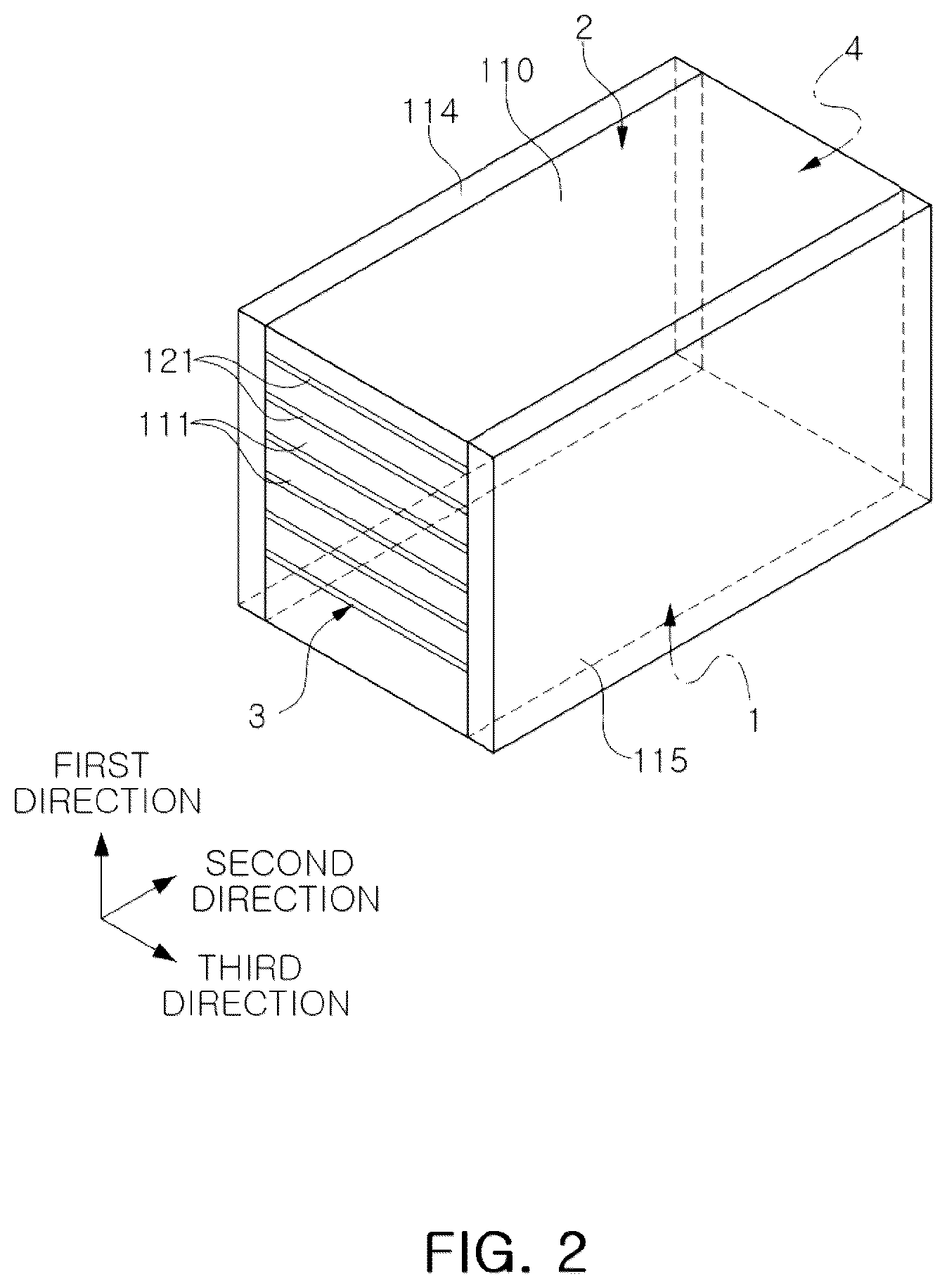 Patent US12315677 Figure 2 – Multilayer electronic component having improved high temperature load life and moisture resistance reliability